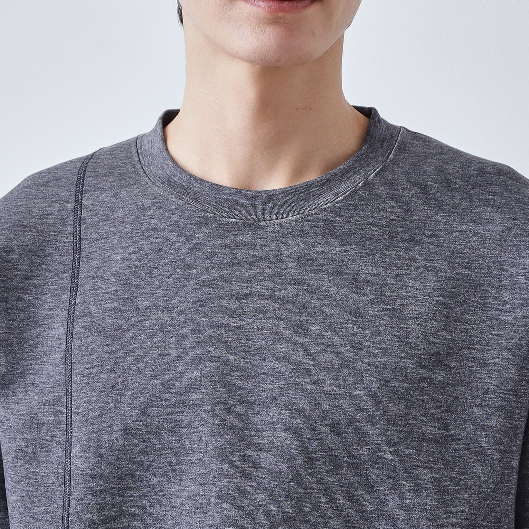 THE SHOP TK「ダンボール ステッチ切替デザイン 長袖Tシャツ 洗濯機OK」|Tシャツ・カットソー|