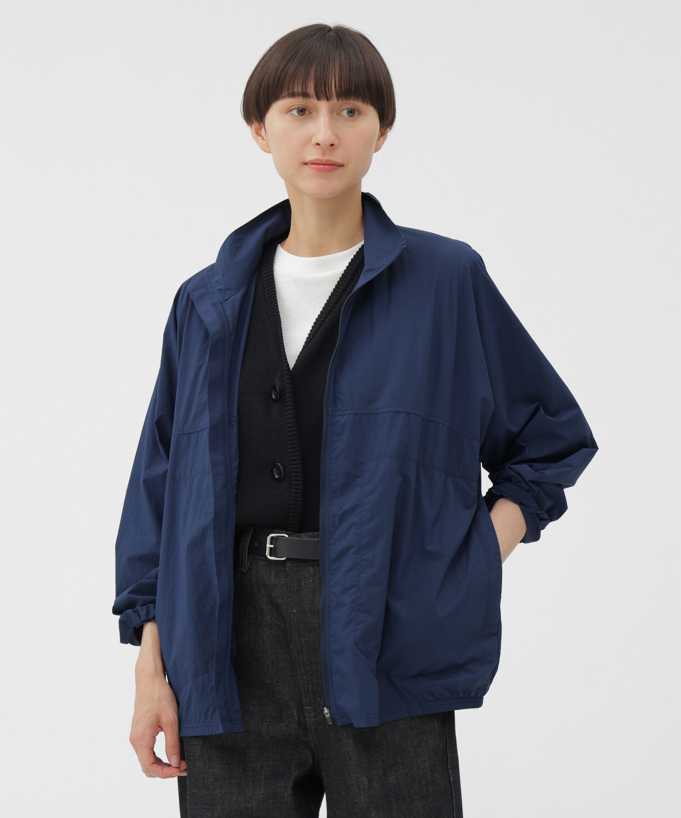 MHL.「PROOFED LIGHT NYLON TAFFETA BLOUSON」|ブルゾン・スタジャン|NAVY