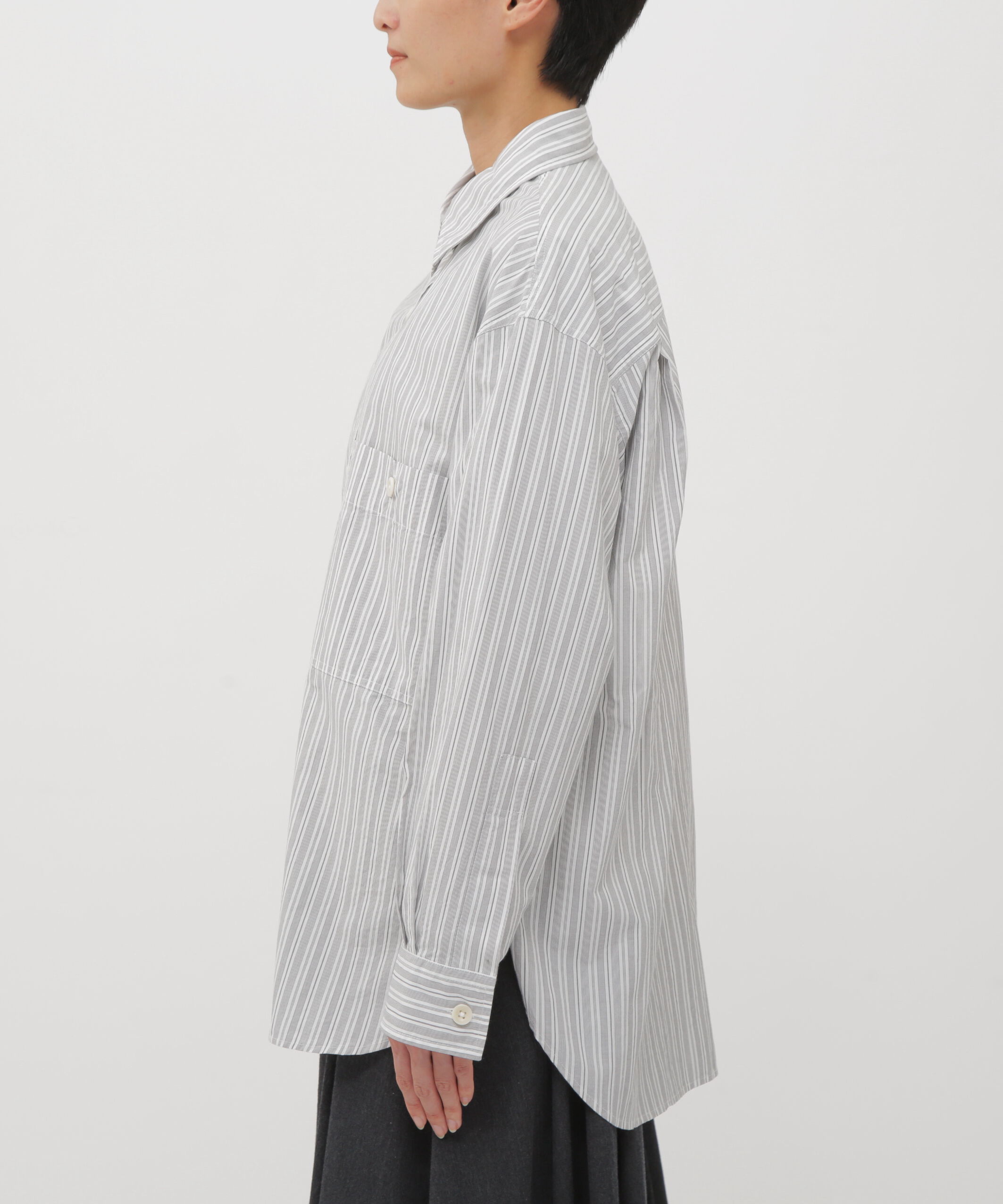 MHL.「PJ STRIPE COTTON POPLIN SHIRT」|シャツ・ブラウス|