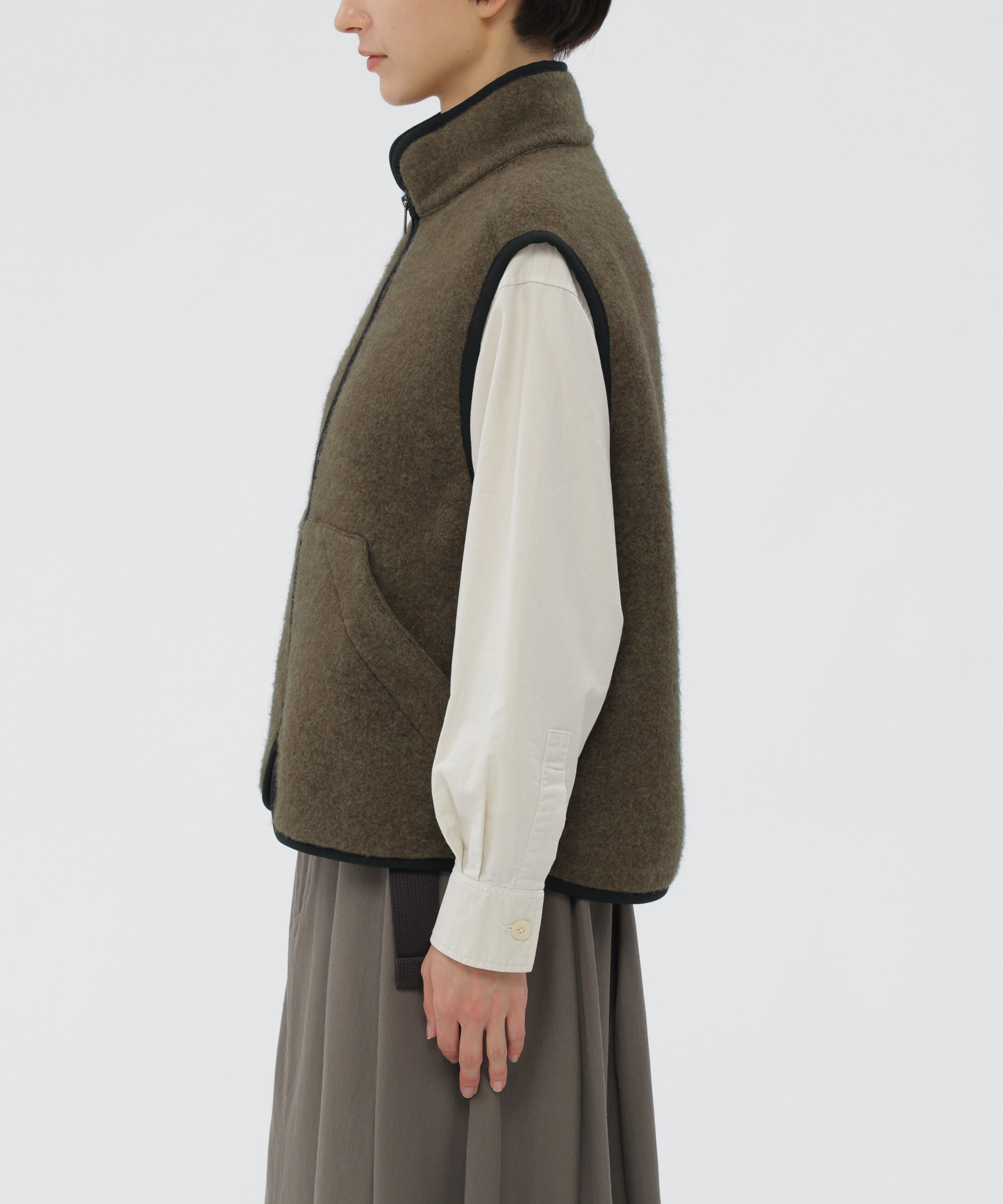 MHL.「SOFT WOOL FLEECE BLOUSON」|ブルゾン・スタジャン|