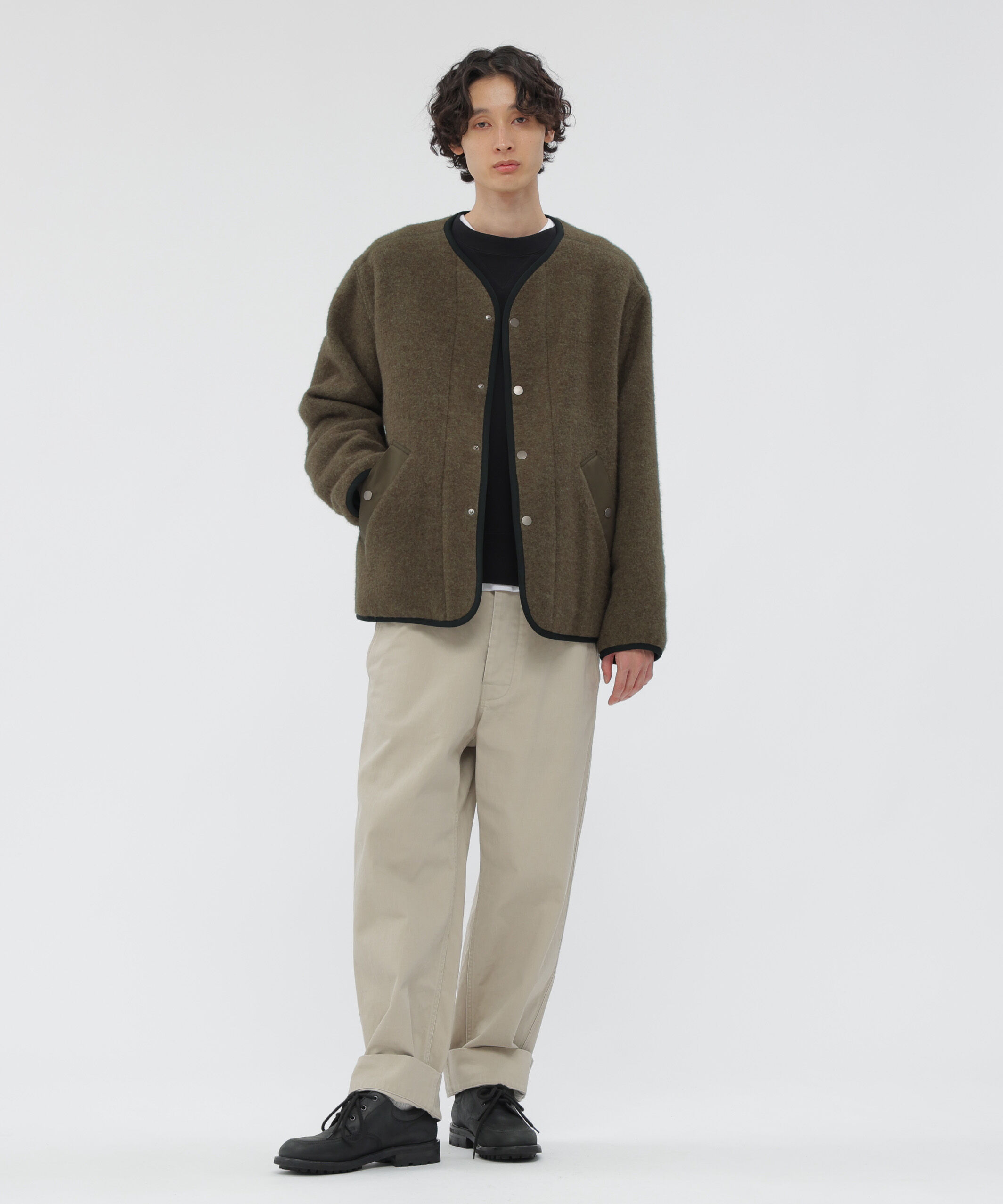 MHL.「SOFT WOOL FLEECE BLOUSON」|ブルゾン・スタジャン|