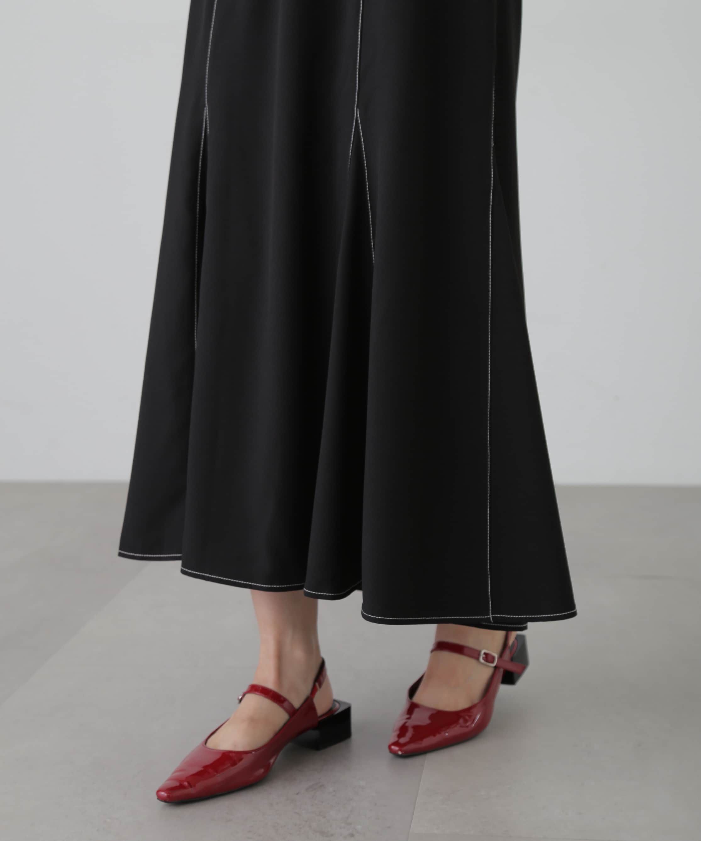  「[低身長サイズ/Sシリーズ]配色ステッチサイドベルトマーメイドスカート」|スカート|