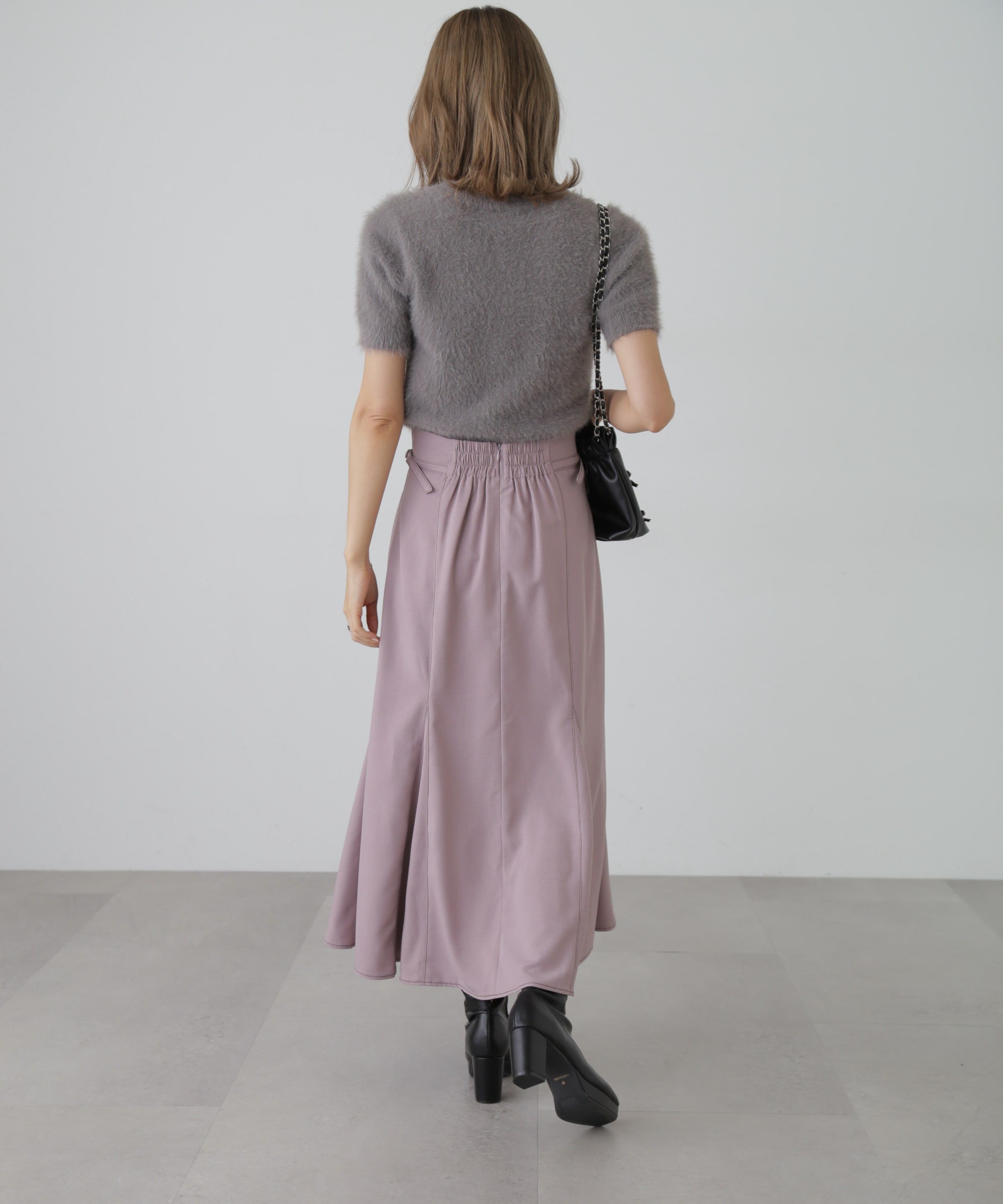  「[低身長サイズ/Sシリーズ]配色ステッチサイドベルトマーメイドスカート」|スカート|