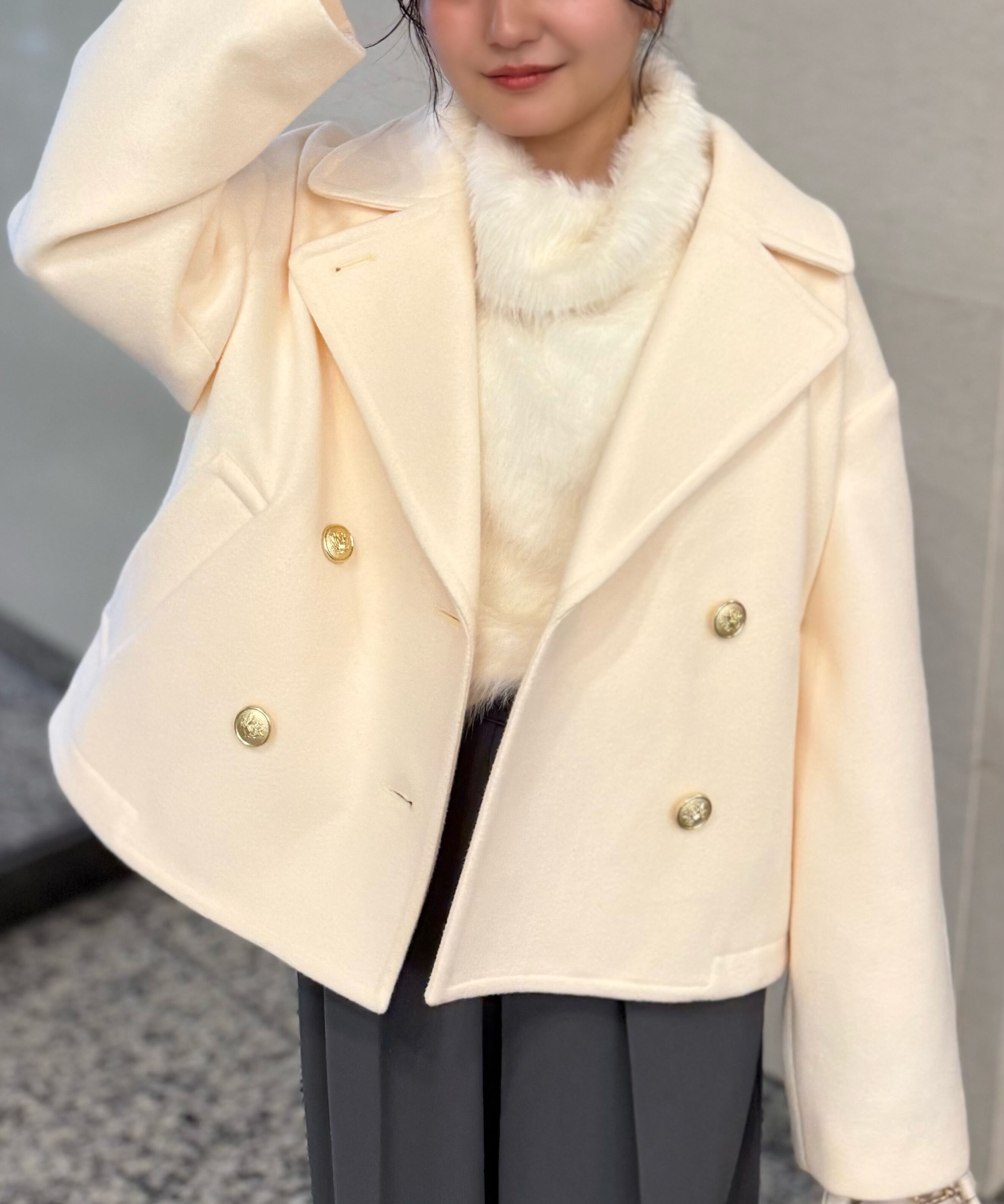  「ミドル丈オーバーピーコート〈ＭＦＭ〉」|ブルゾン・スタジャン|