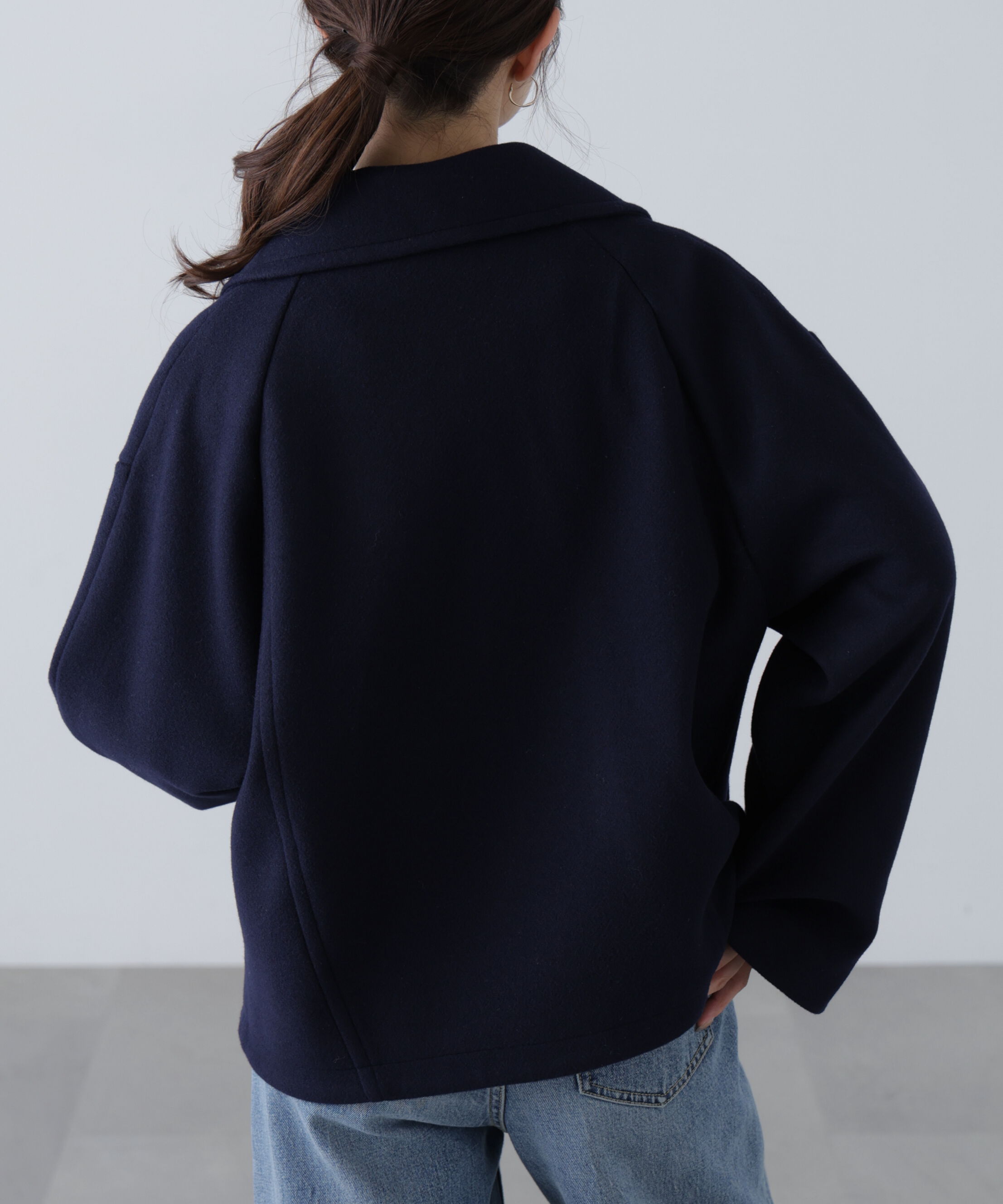  「ミドル丈オーバーピーコート〈ＭＦＭ〉」|ブルゾン・スタジャン|