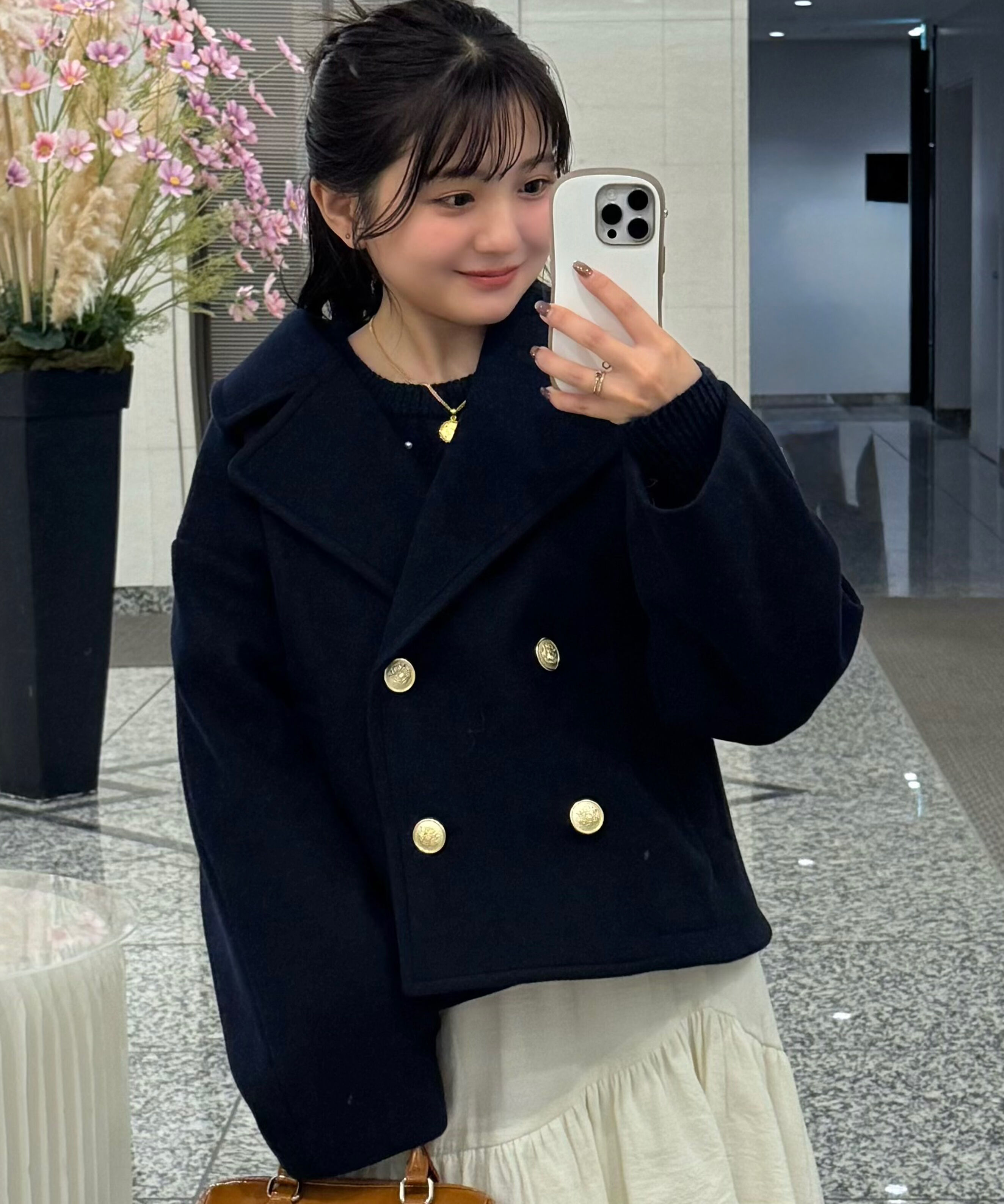  「ミドル丈オーバーピーコート〈ＭＦＭ〉」|ブルゾン・スタジャン|