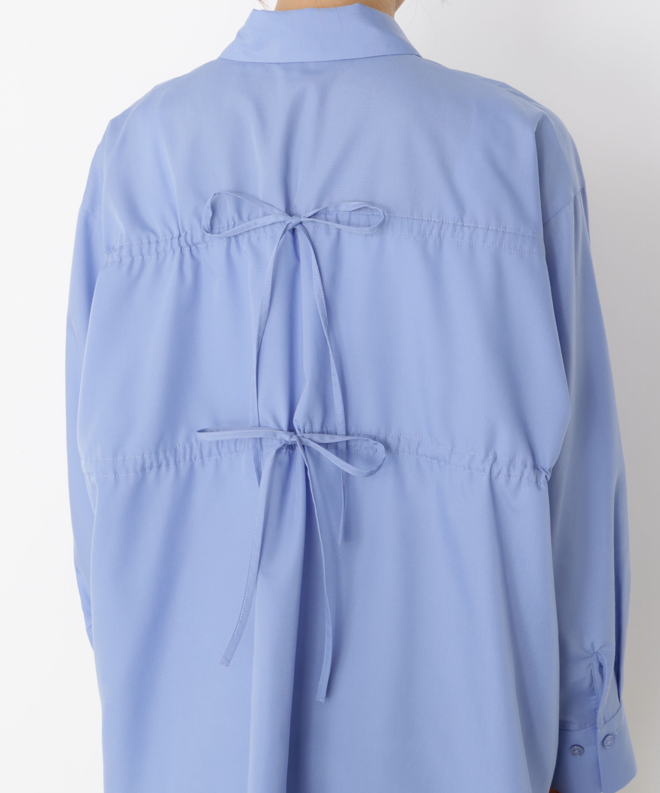 PROPORTION BODY DRESSING「＜ウォッシャブル＞バックリボンシャツ 25AW」|シャツ・ブラウス|