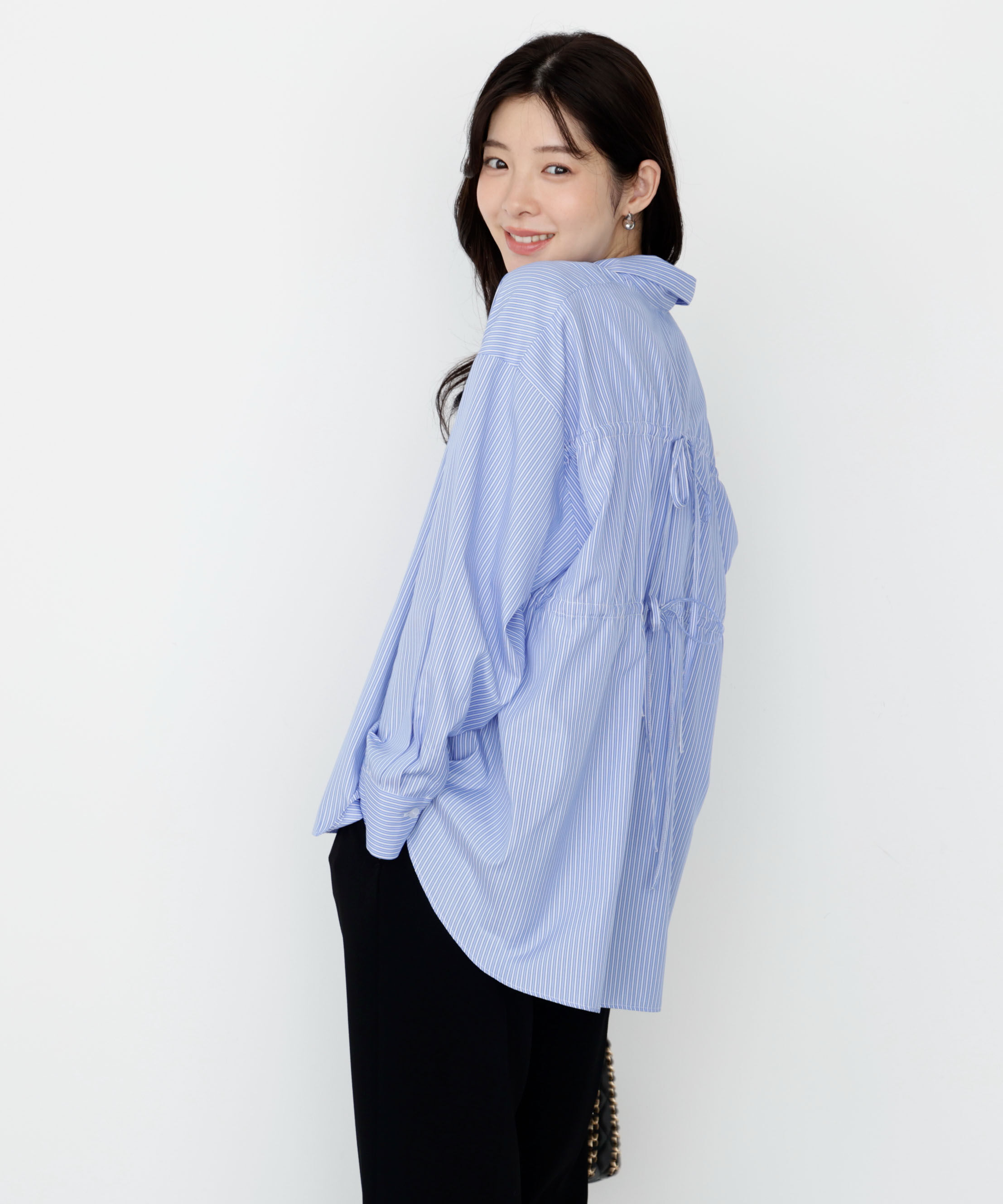 PROPORTION BODY DRESSING「＜ウォッシャブル＞バックリボンシャツ 25AW」|シャツ・ブラウス|