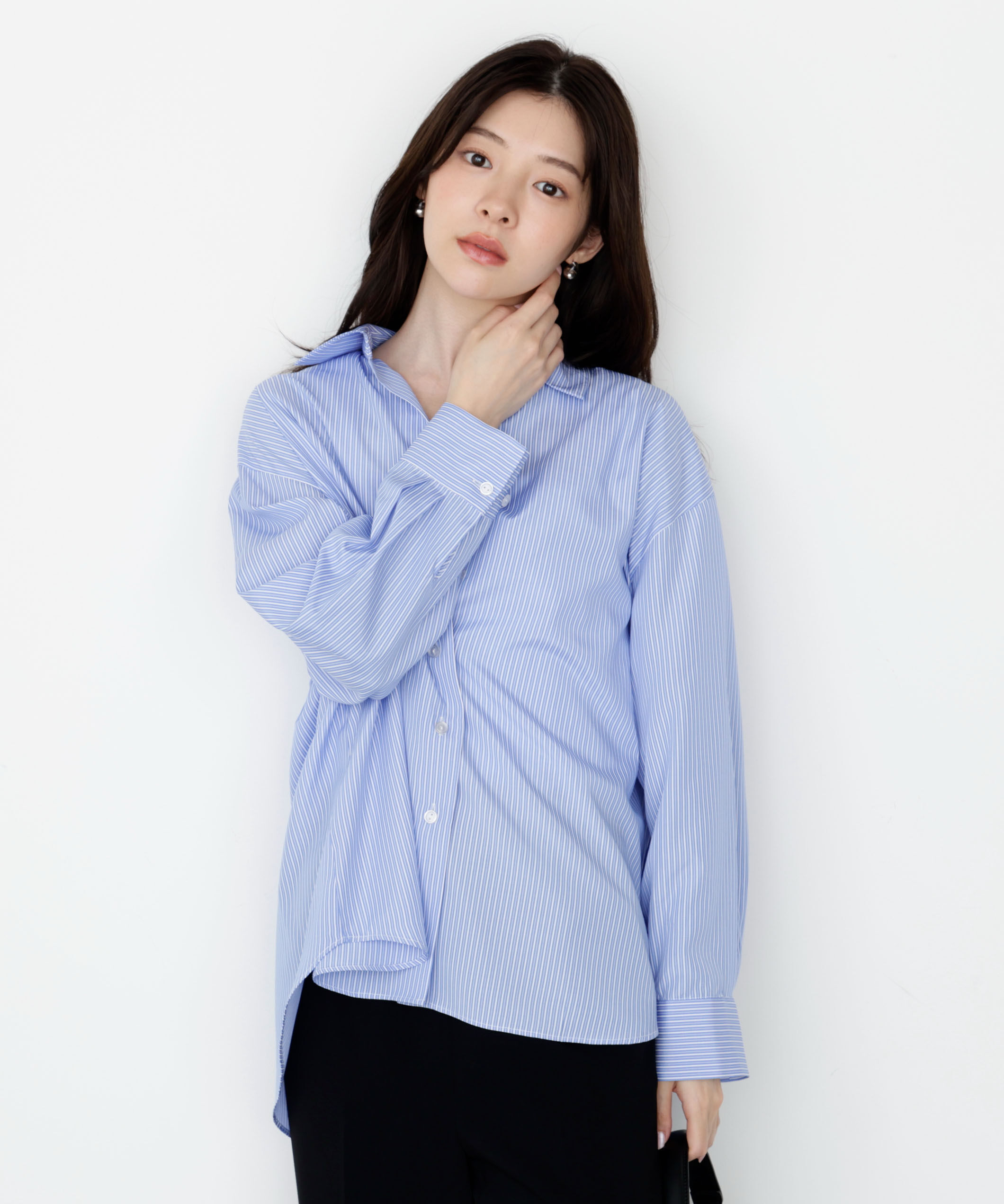 PROPORTION BODY DRESSING「＜ウォッシャブル＞バックリボンシャツ 25AW」|シャツ・ブラウス|