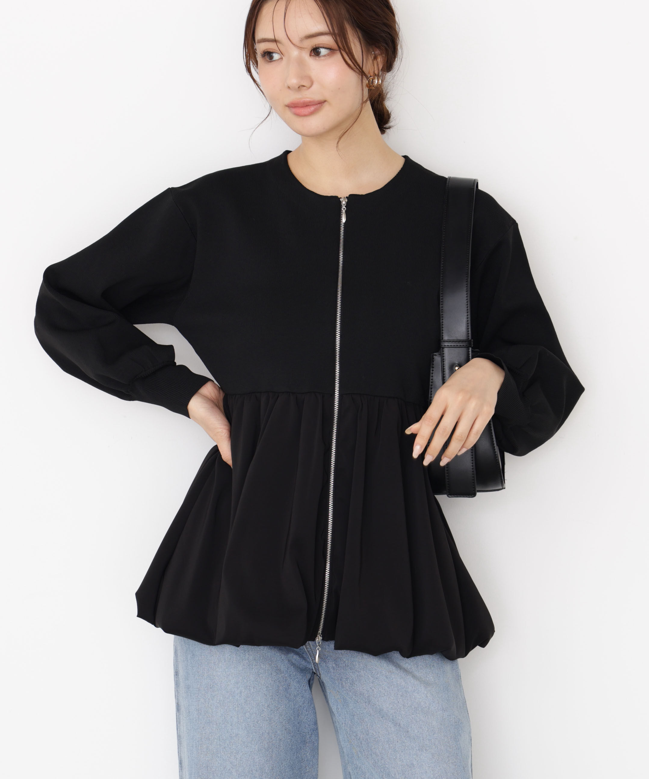 PROPORTION BODY DRESSING「バルーンニットブルゾン 25AW」|ブルゾン・スタジャン|