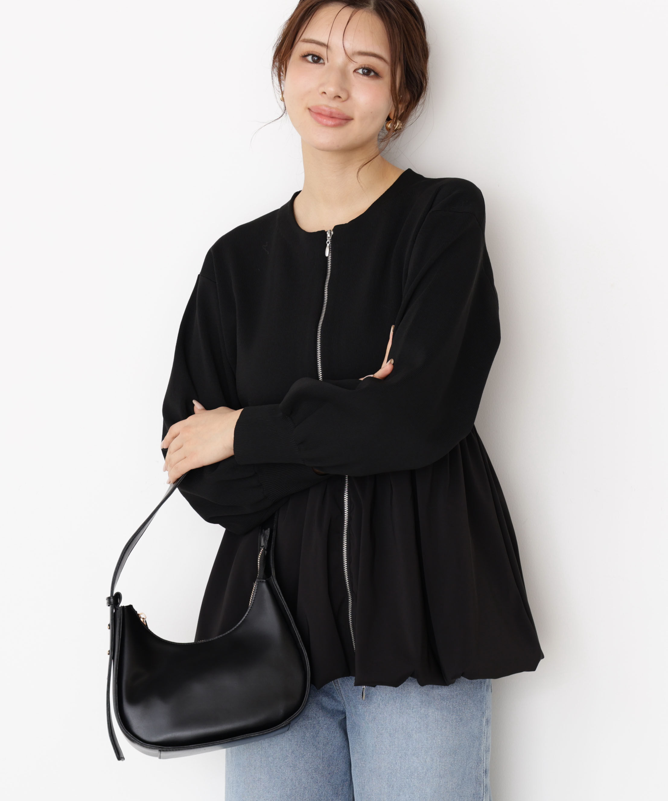 PROPORTION BODY DRESSING「バルーンニットブルゾン 25AW」|ブルゾン・スタジャン|