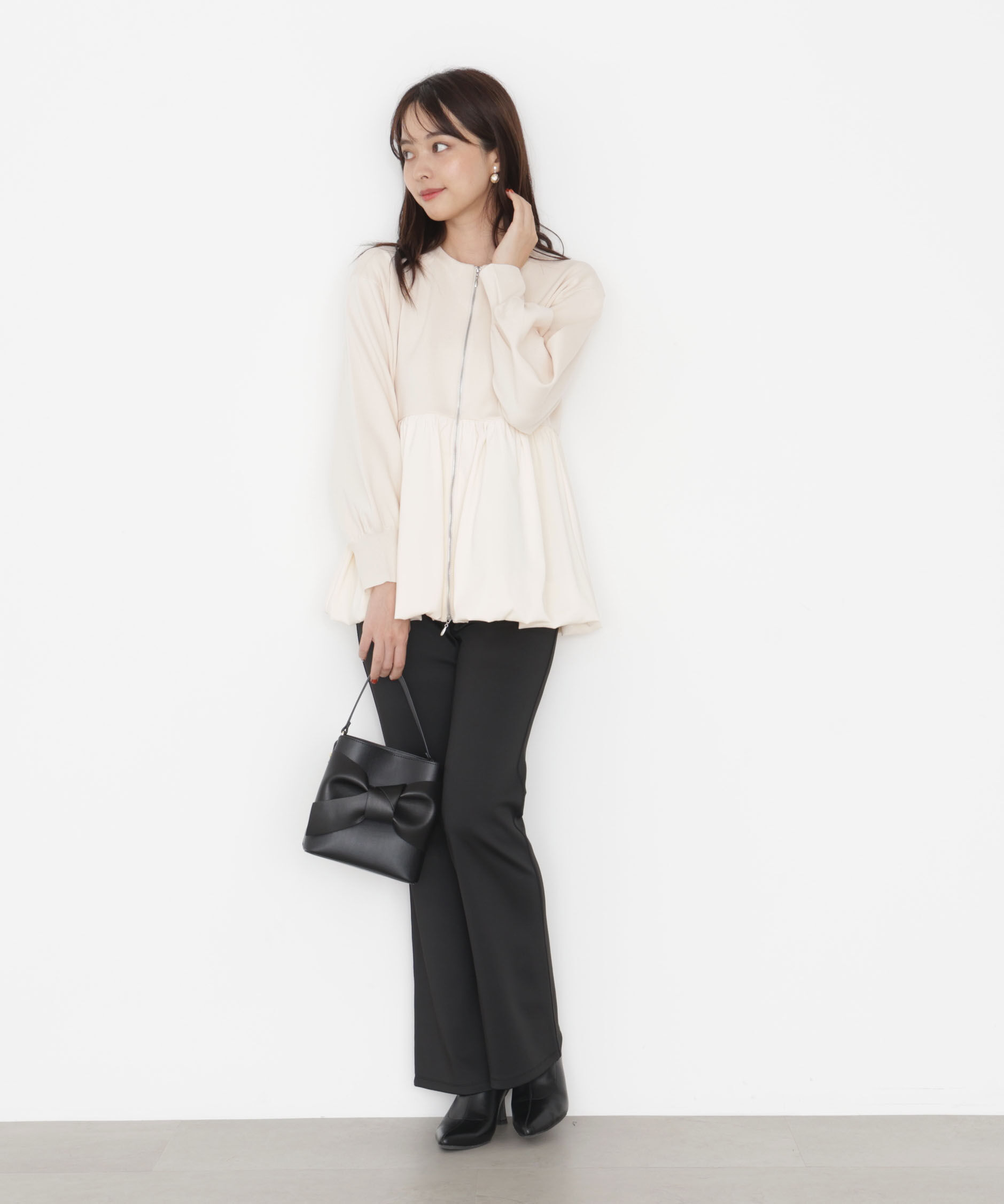 PROPORTION BODY DRESSING「バルーンニットブルゾン 25AW」|ブルゾン・スタジャン|