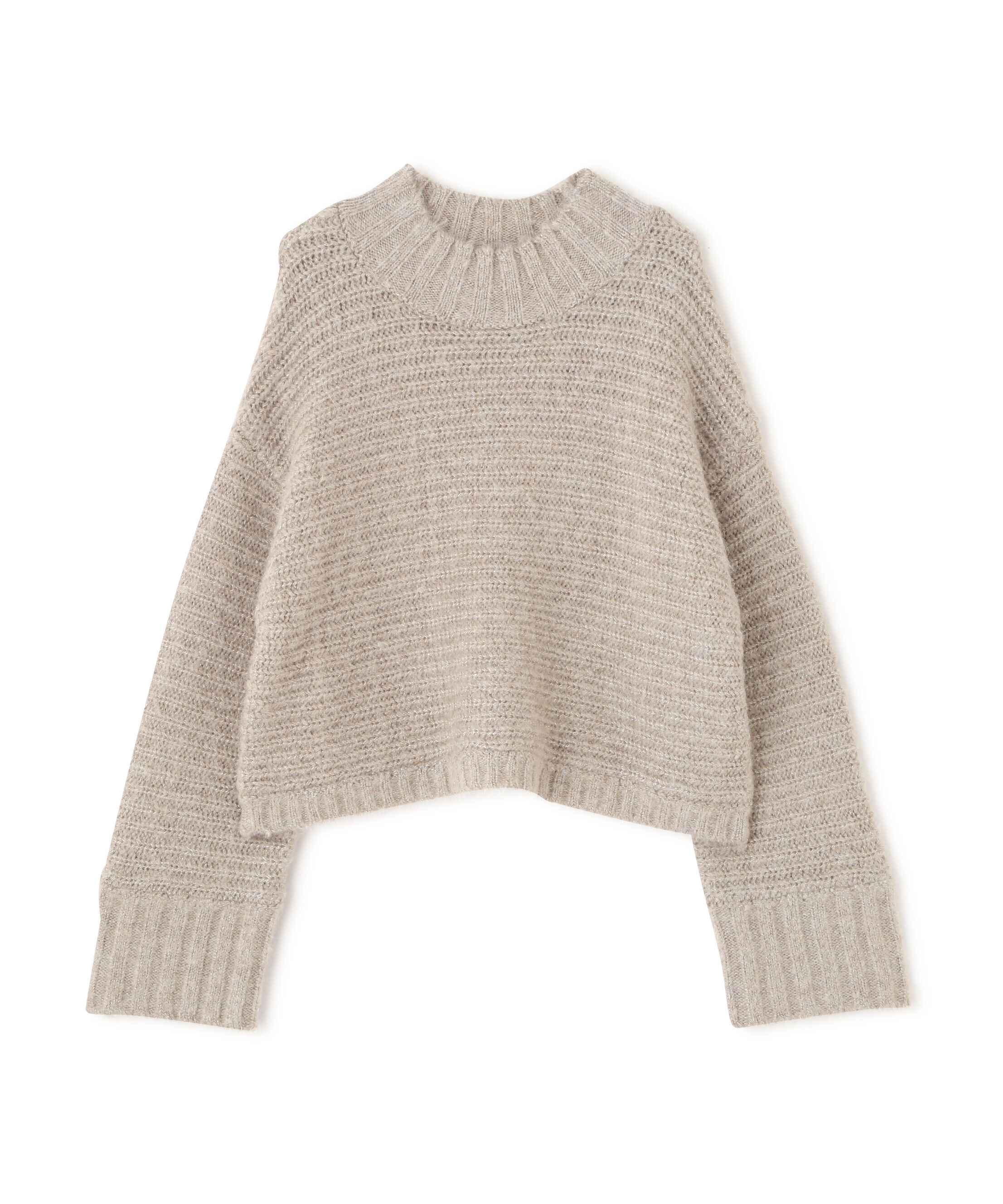 PROPORTION BODY DRESSING「ウールブレンドスタンドカラー畔ニット 25AW」|ニット・セーター|