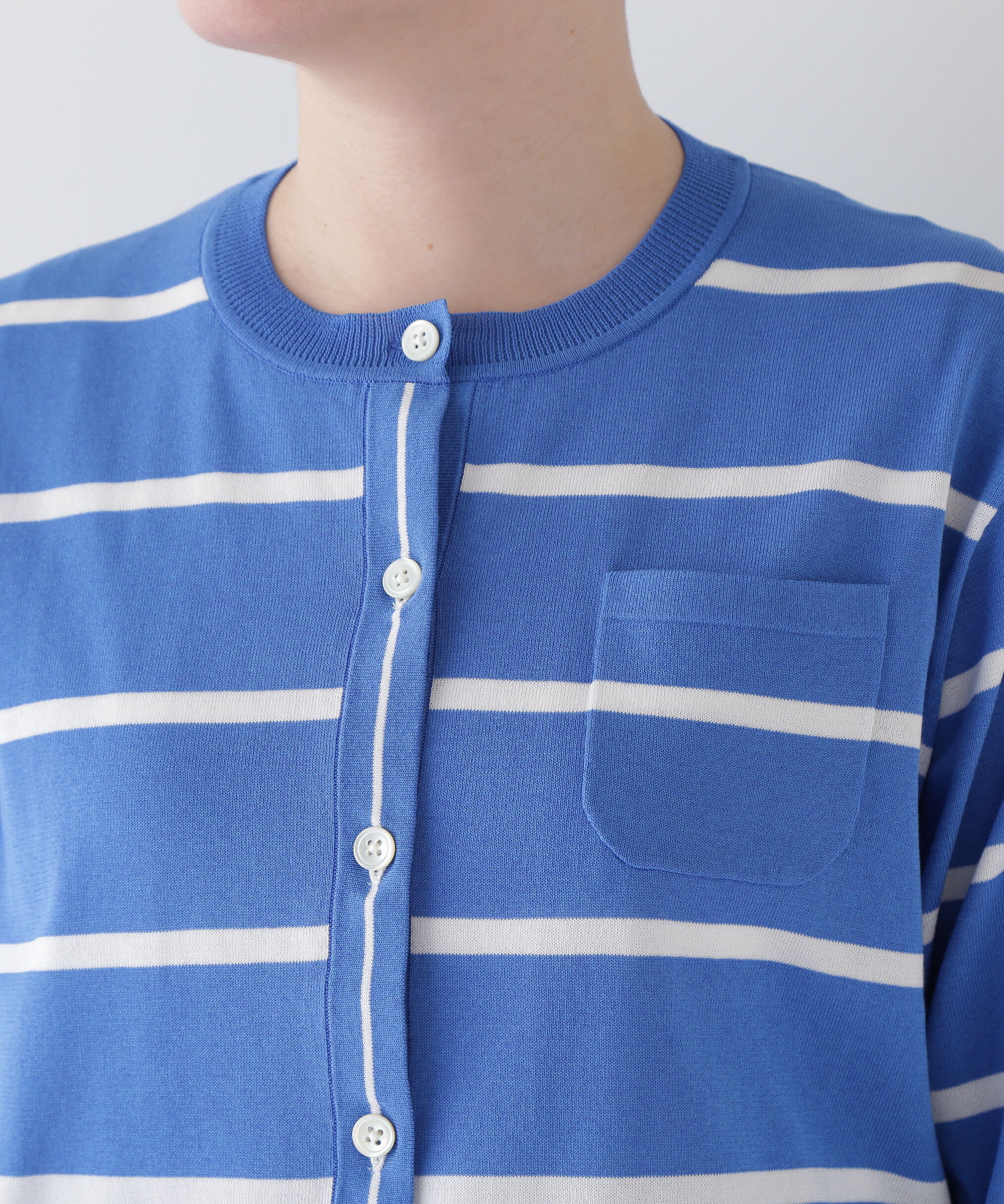  「◆【ウォッシャブル・接触冷感】ランダムボーダーカーディガン」|ニット・セーター|