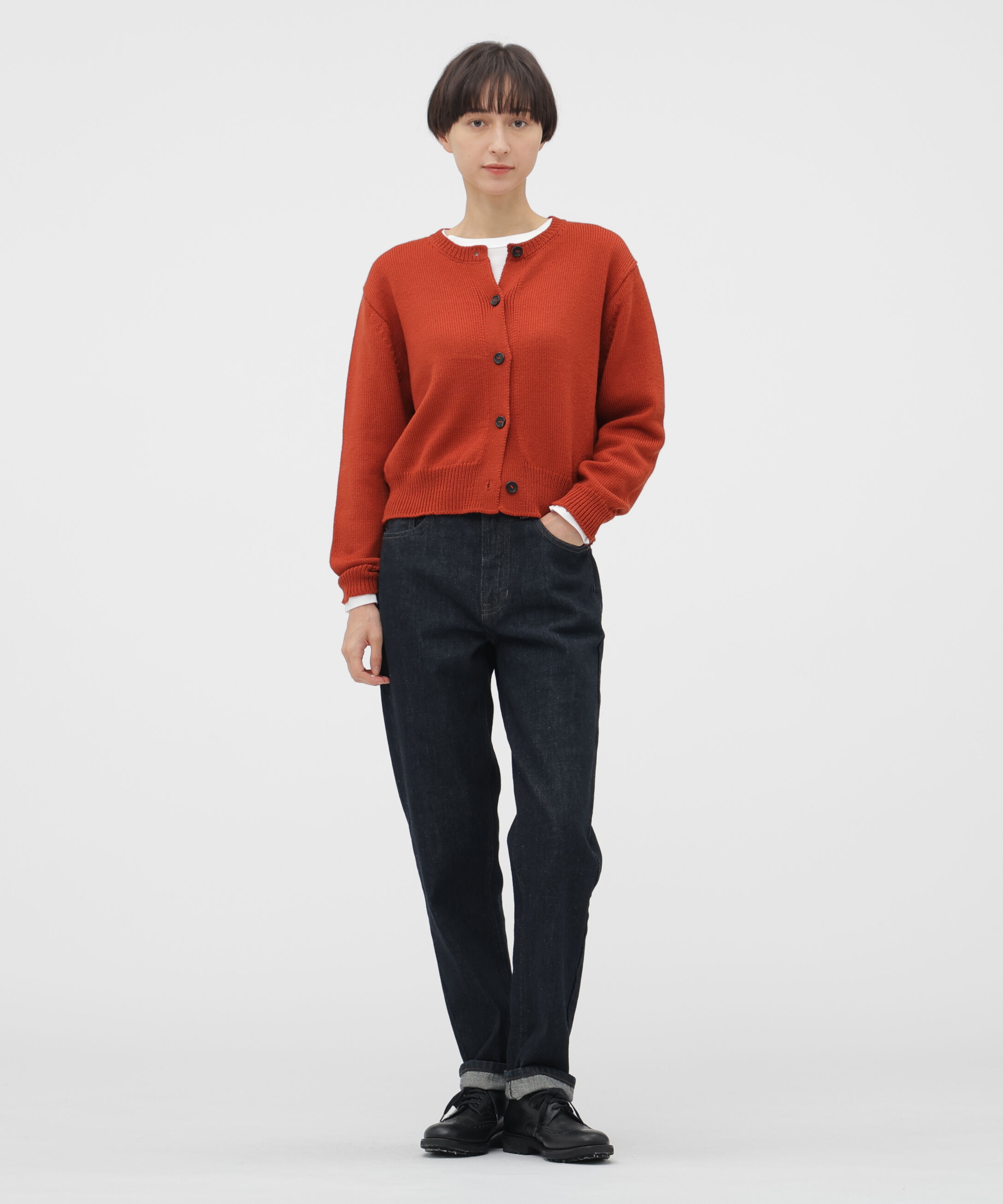  「CORD YARN WOOL KNITWEAR」|カーディガン|