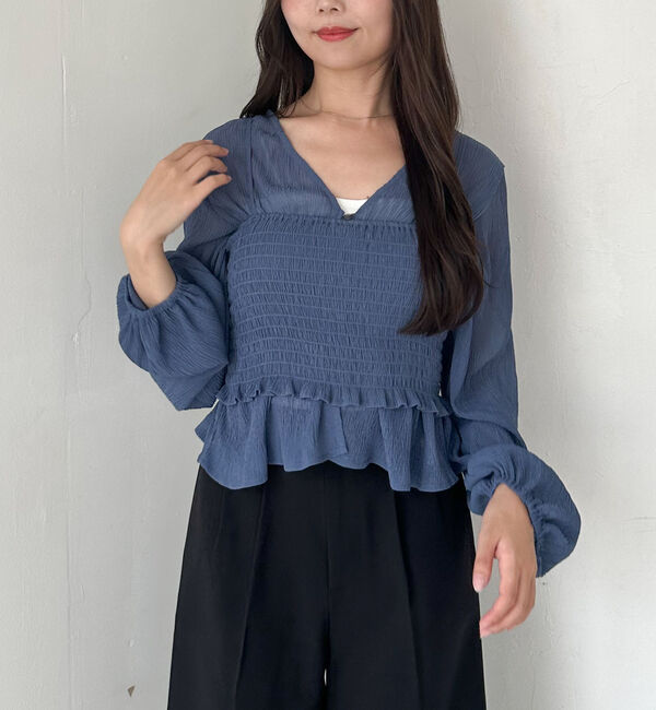 archives「マルチｗａｙ楊柳ブラウスアンサンブル」|カーディガン|BLUE