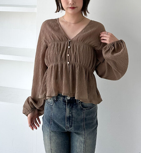 archives「マルチｗａｙ楊柳ブラウスアンサンブル」|カーディガン|BEIGE