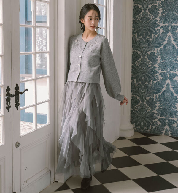 archives「ビジューニットカーディガン」|カーディガン|