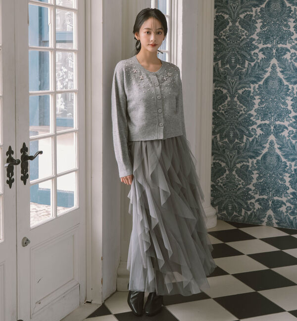 archives「ビジューニットカーディガン」|カーディガン|