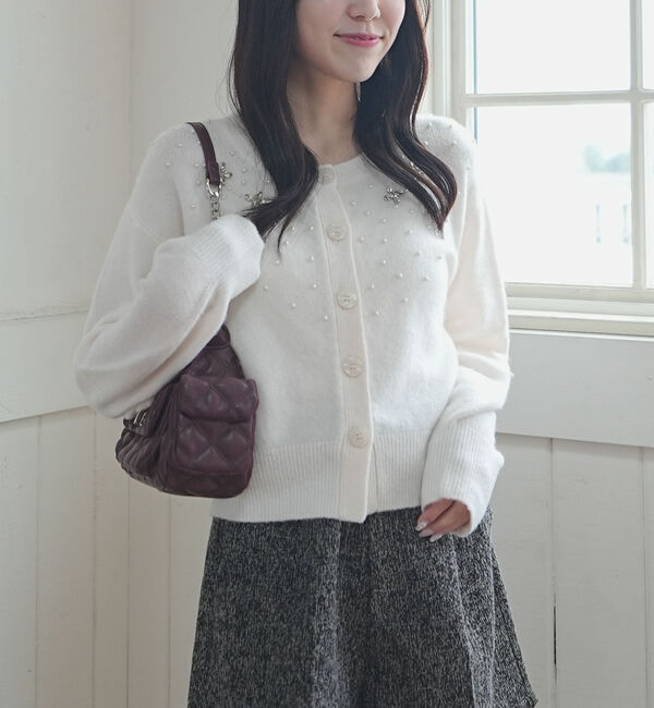 archives「ビジューニットカーディガン」|カーディガン|