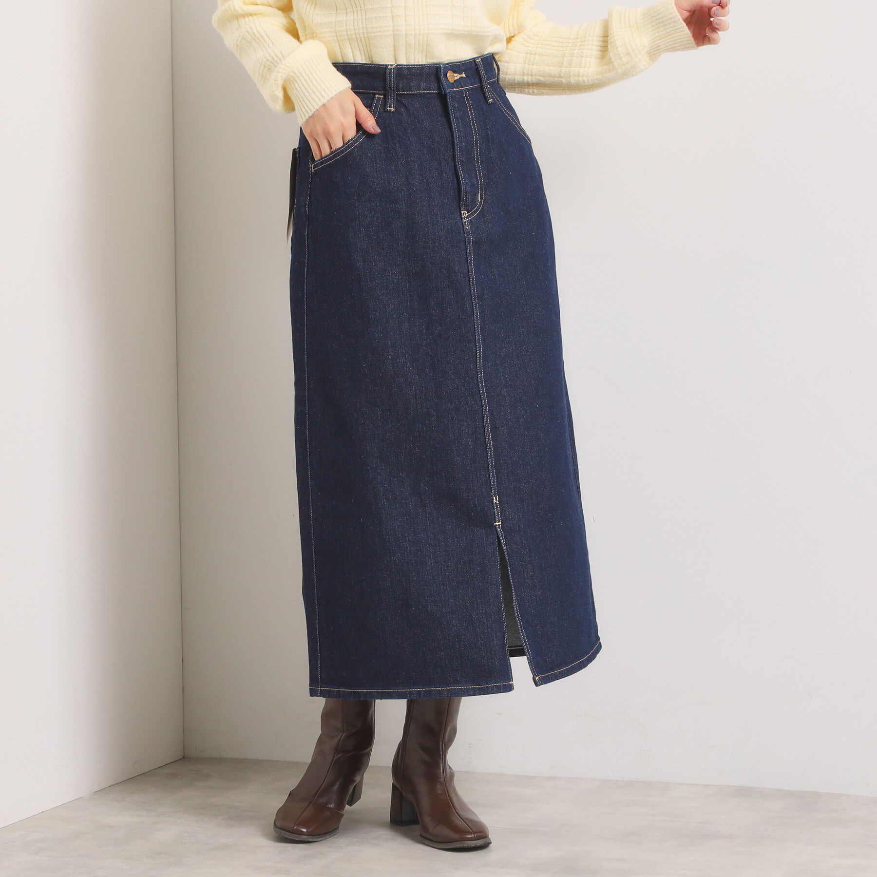 ITS&rsquo;DEMO「Lee Babe デニムスカート」|スカート|ネイビー(094)