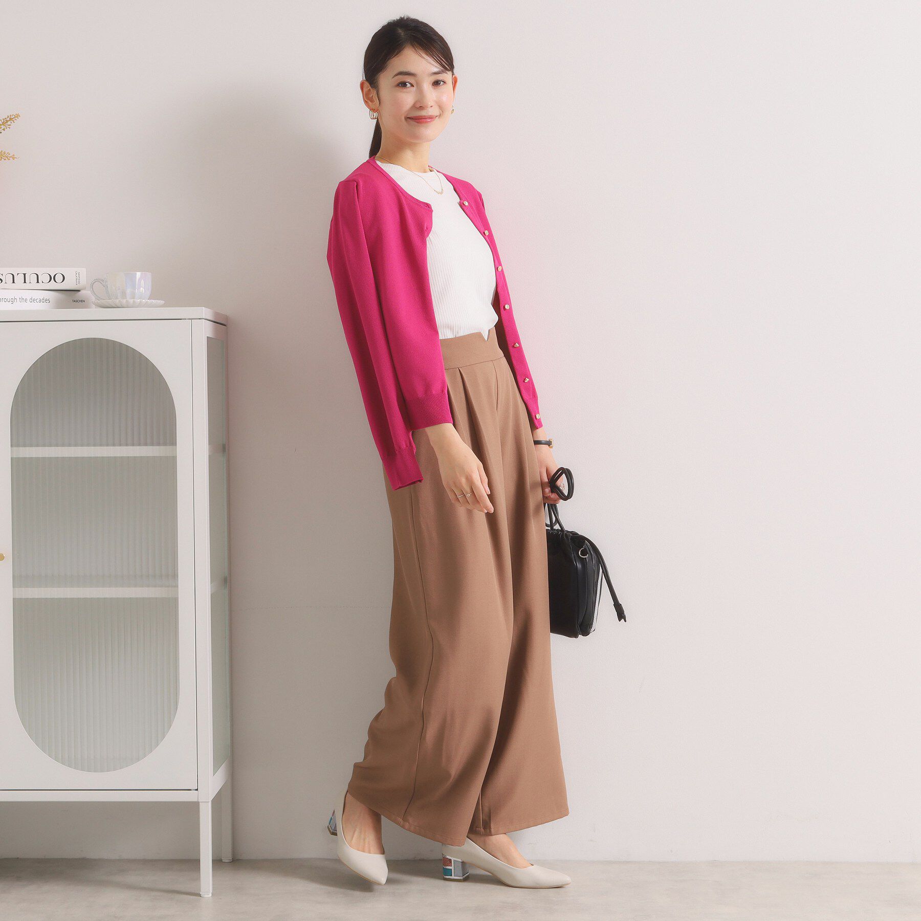 ITS&rsquo;DEMO「【縮みに強いタフニット】クルーカーディガン」|カーディガン|