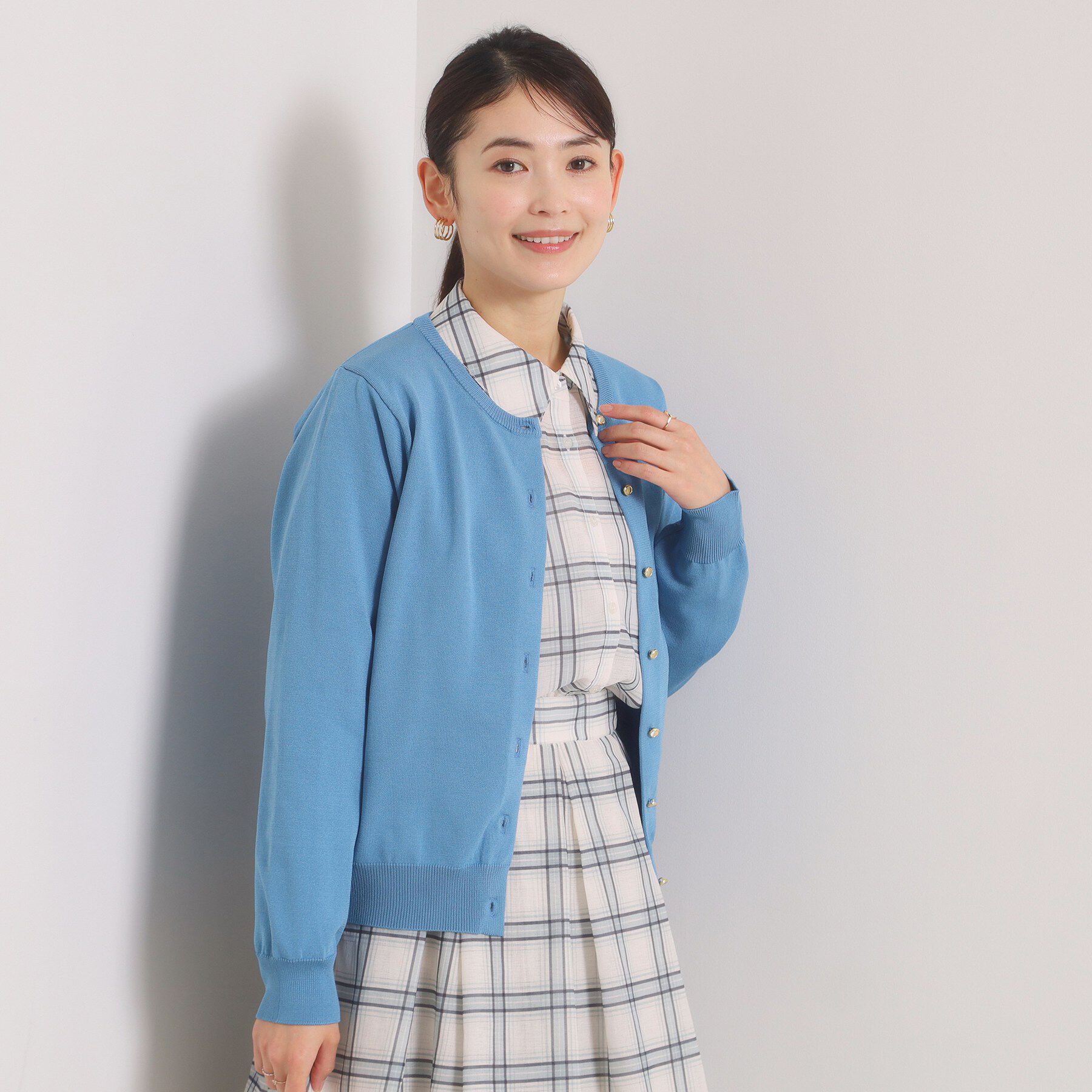 ITS&rsquo;DEMO「【縮みに強いタフニット】クルーカーディガン」|カーディガン|