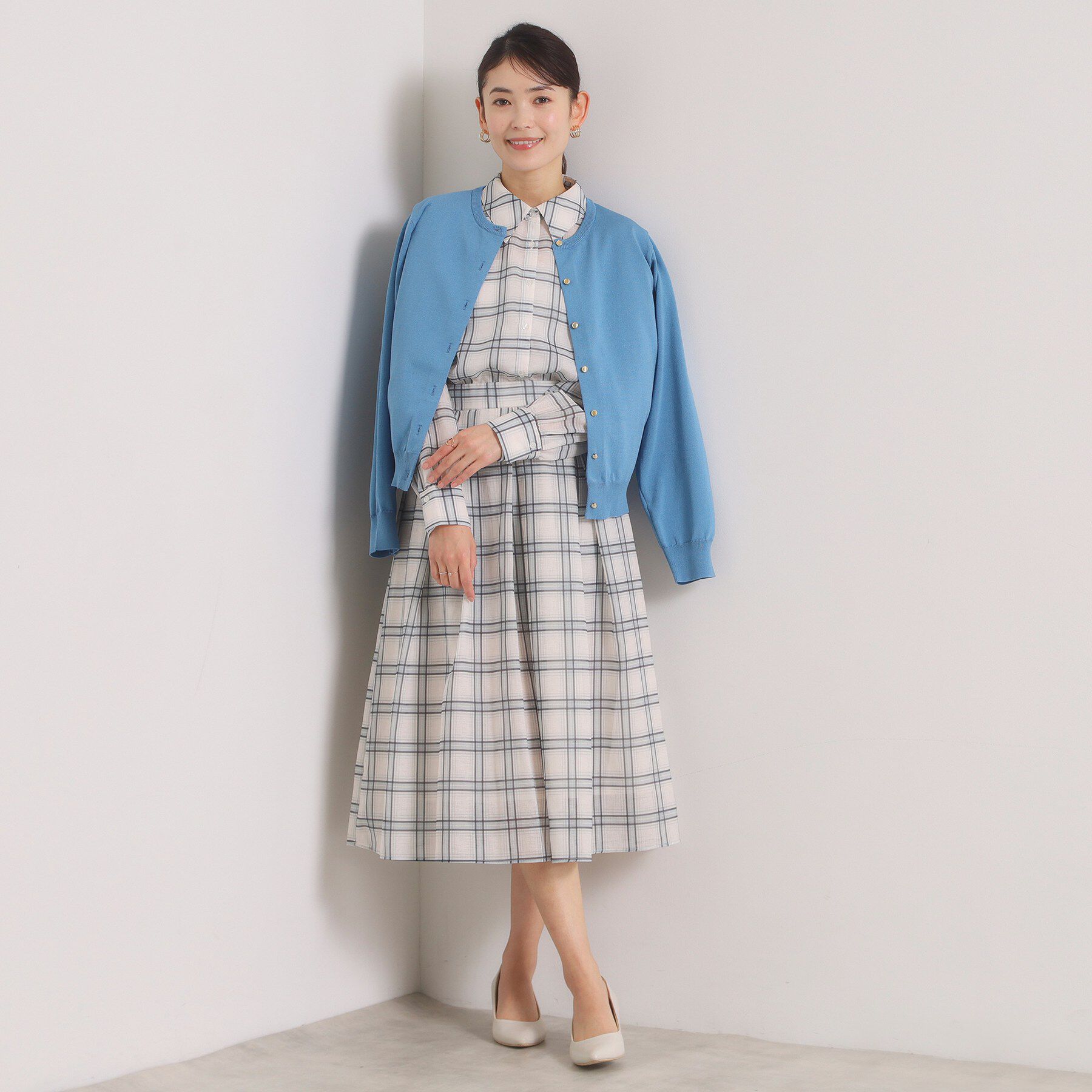 ITS&rsquo;DEMO「【縮みに強いタフニット】クルーカーディガン」|カーディガン|