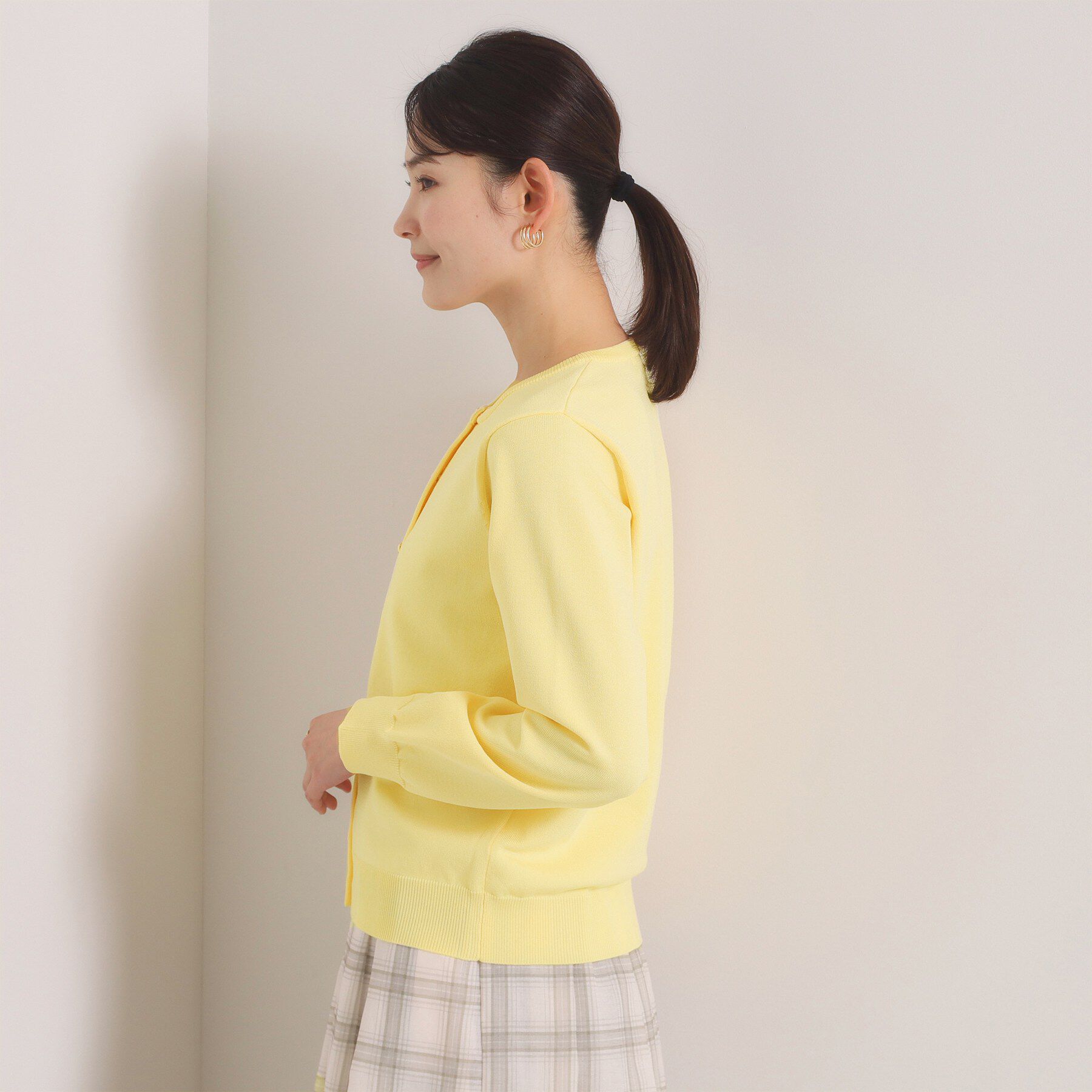 ITS&rsquo;DEMO「【縮みに強いタフニット】クルーカーディガン」|カーディガン|