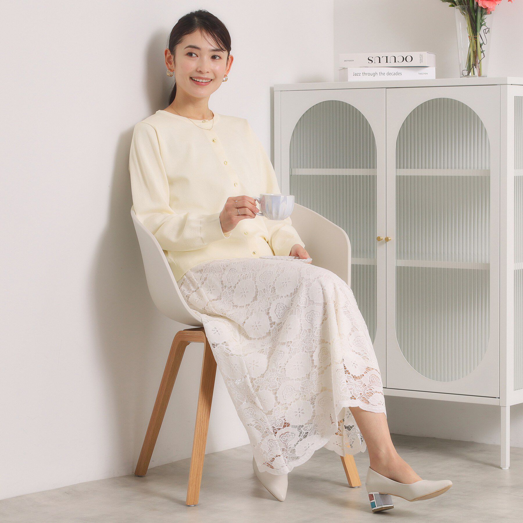 ITS&rsquo;DEMO「【縮みに強いタフニット】クルーカーディガン」|カーディガン|