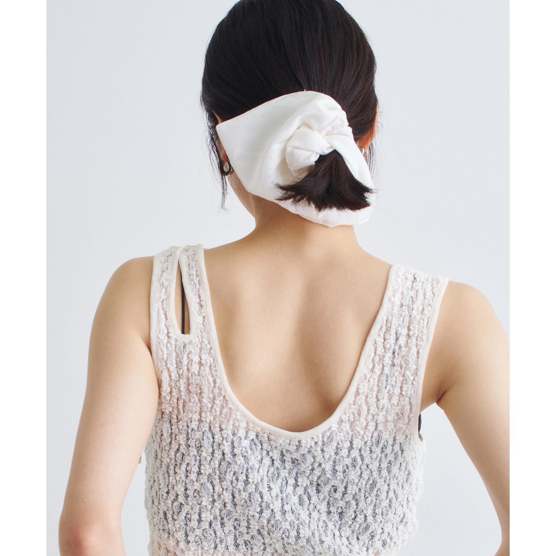 CODE A「heyep｜Silk Square Medium Scrunchie」|その他|ホワイト(001)