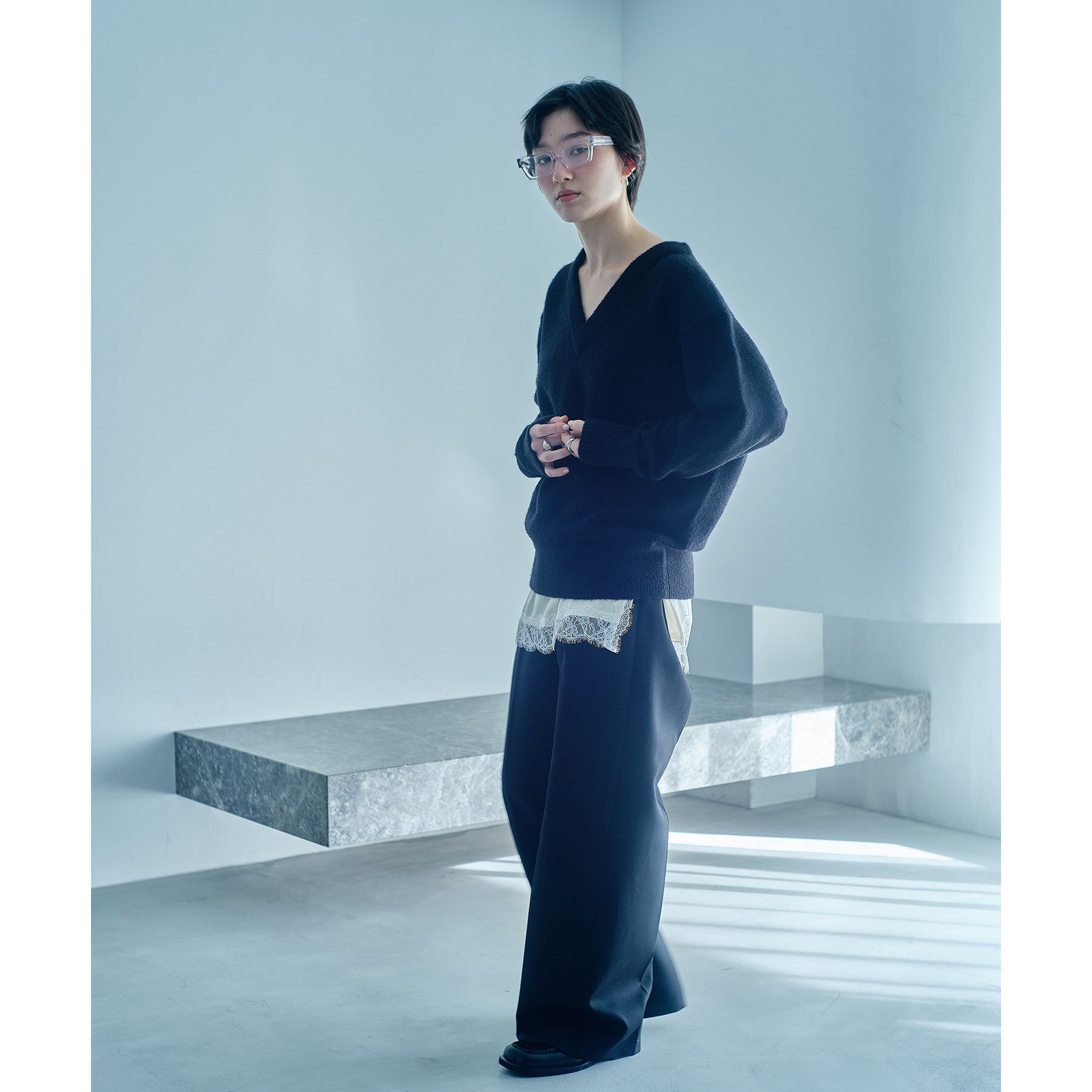 CODE A「M cloudy over V pullover」|ニット・セーター|