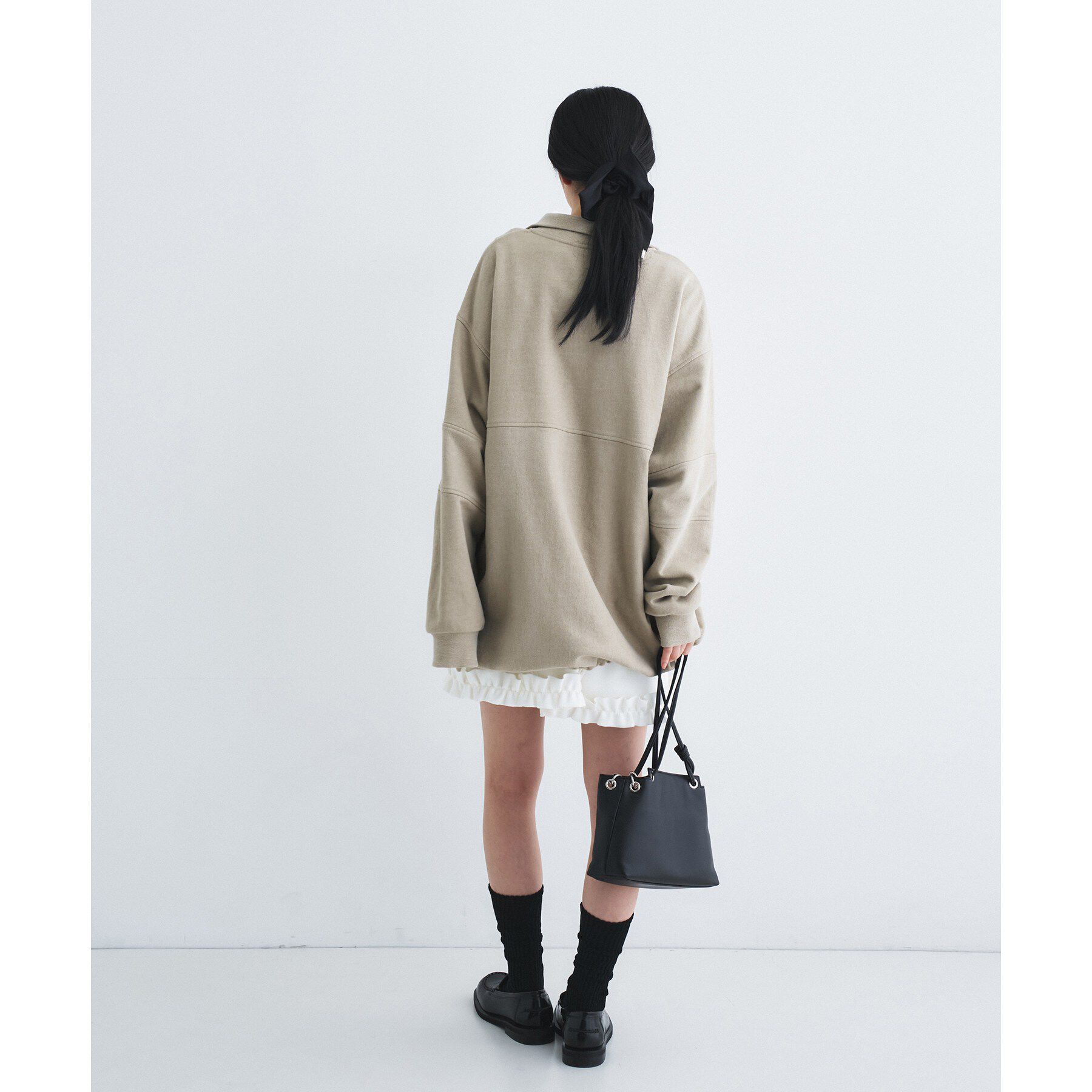 CODE A「half zip sweat mini dress」|パーカー|