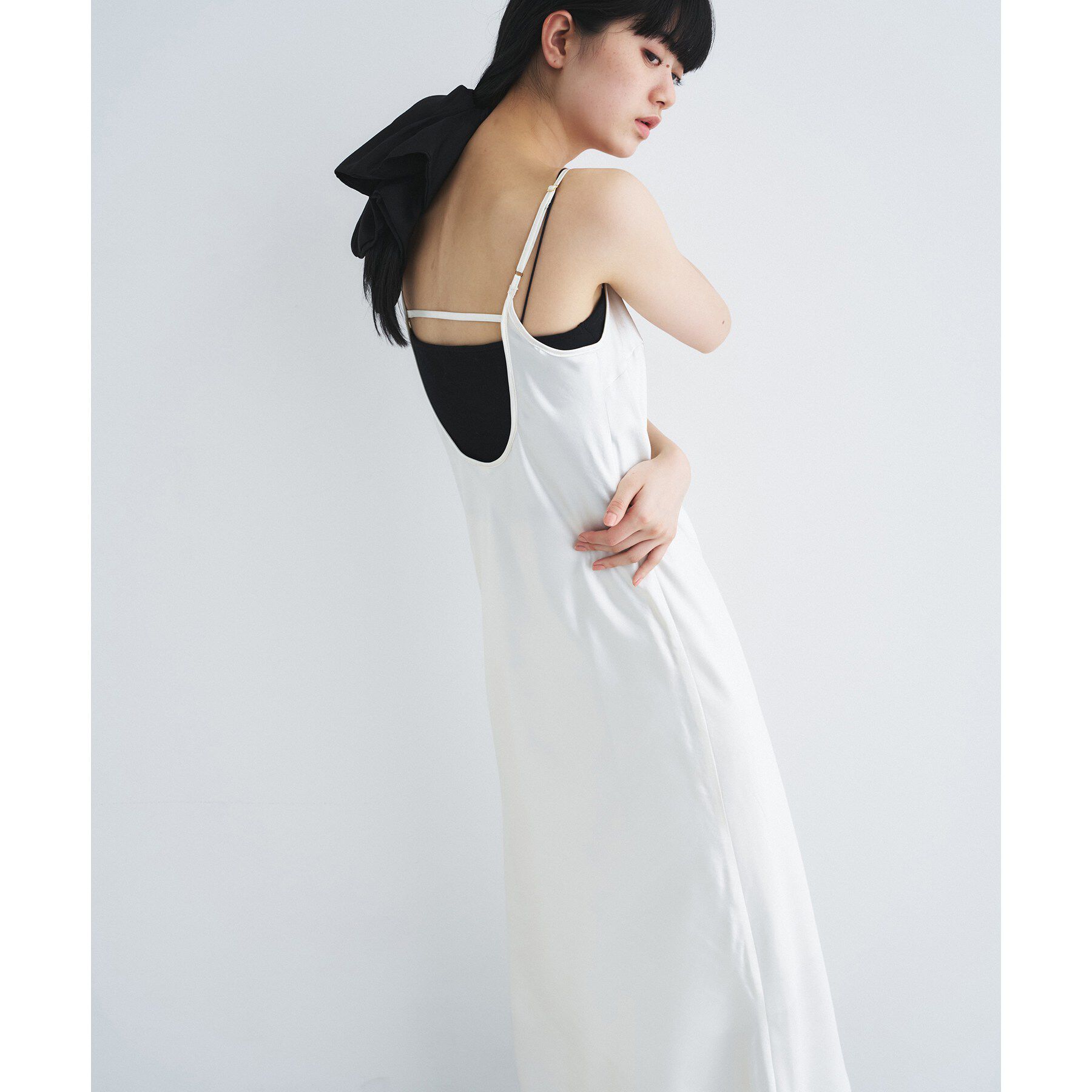 CODE A「satin cami dress」|ワンピース|ホワイト(001)