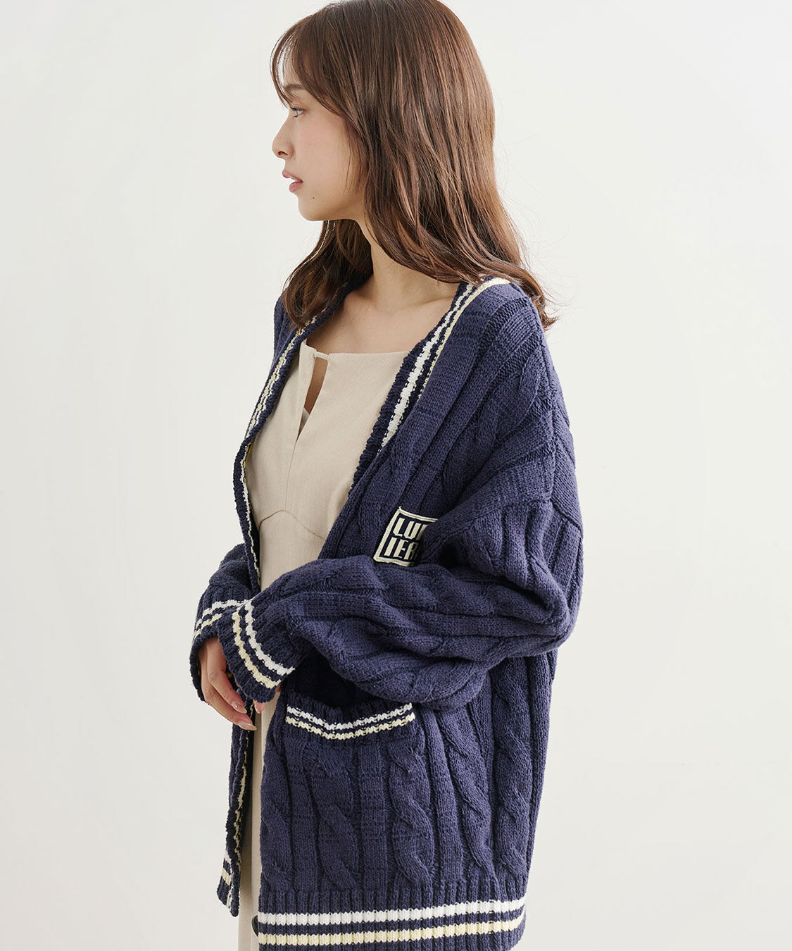 COCO DEAL「ケーブルラインニットカーディガン」|ニット・セーター|