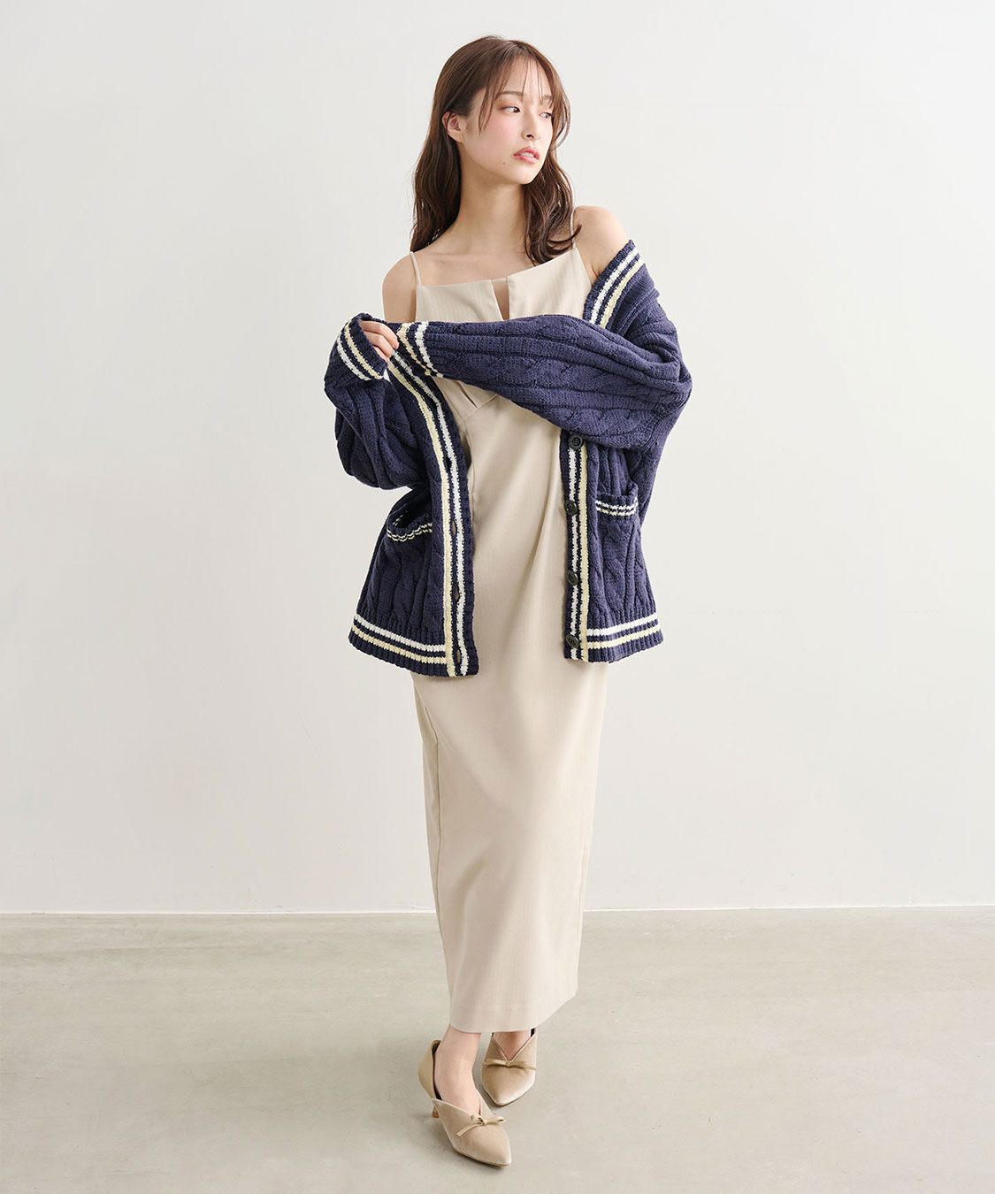 COCO DEAL「ケーブルラインニットカーディガン」|ニット・セーター|