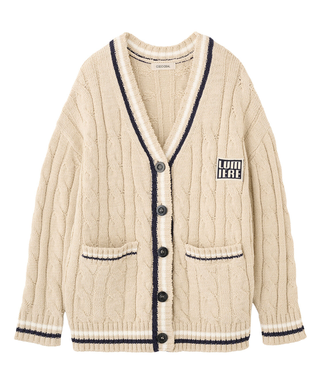 COCO DEAL「ケーブルラインニットカーディガン」|ニット・セーター|