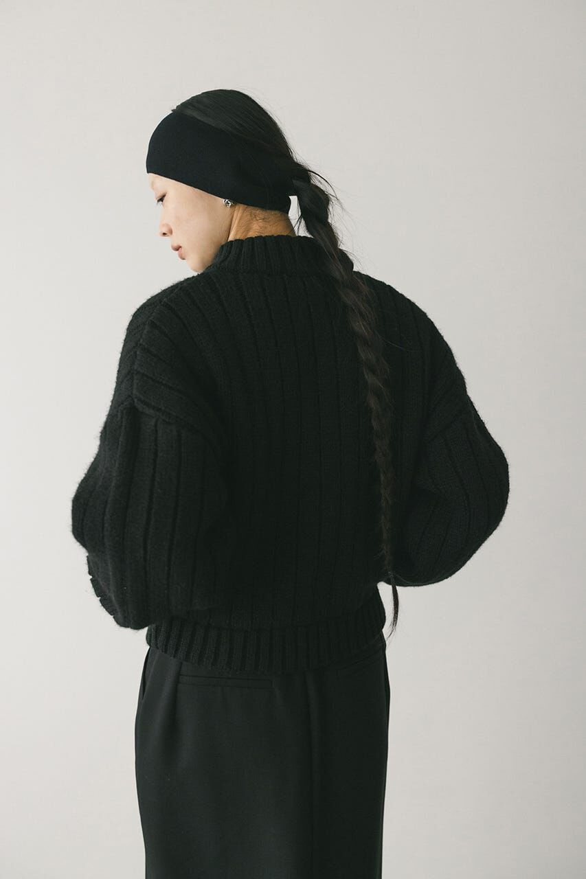 STYLEMIXER「パッファーニットジップカーデ」|カーディガン|