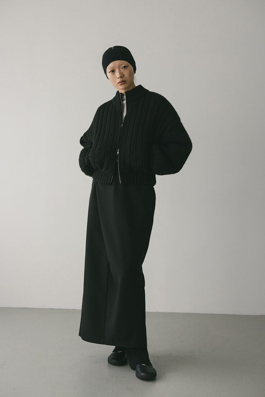 STYLEMIXER「パッファーニットジップカーデ」|カーディガン|