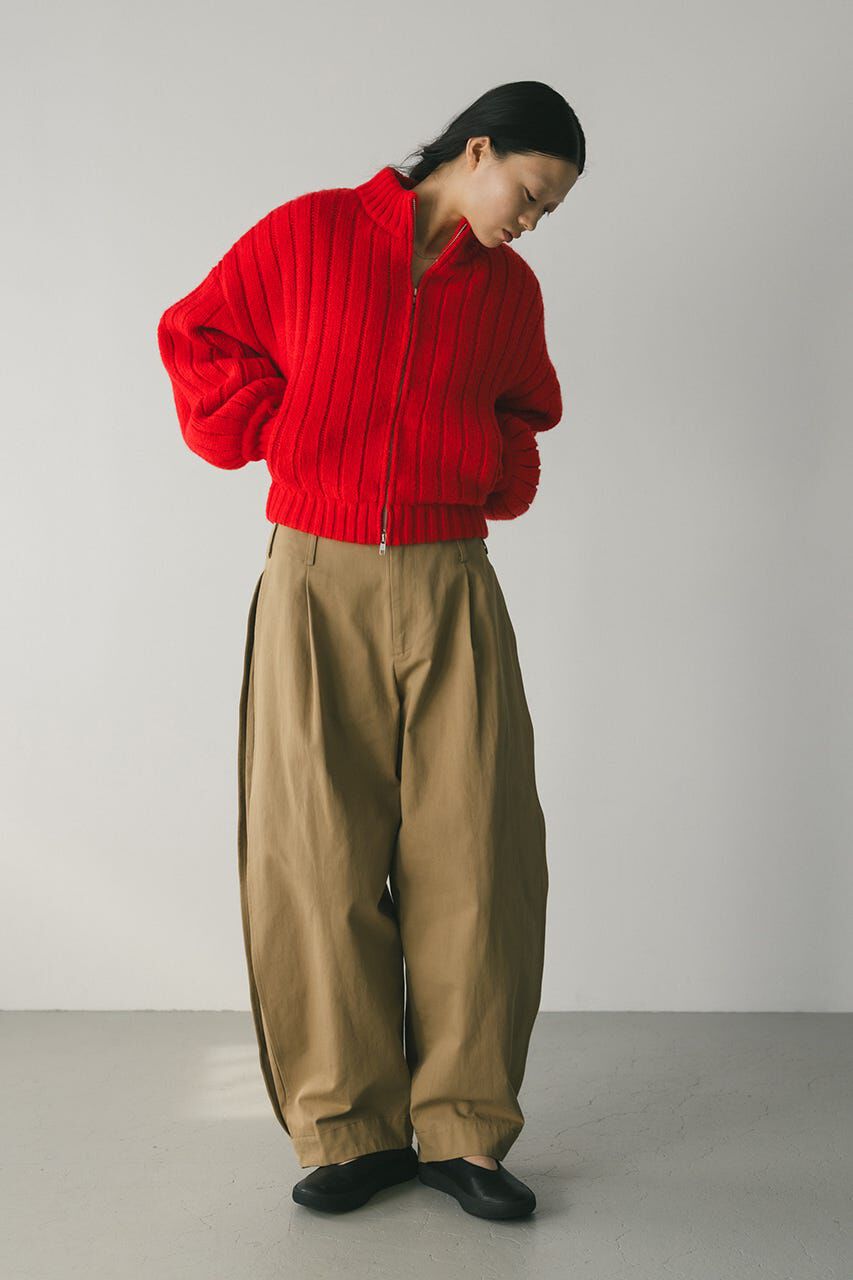 STYLEMIXER「パッファーニットジップカーデ」|カーディガン|