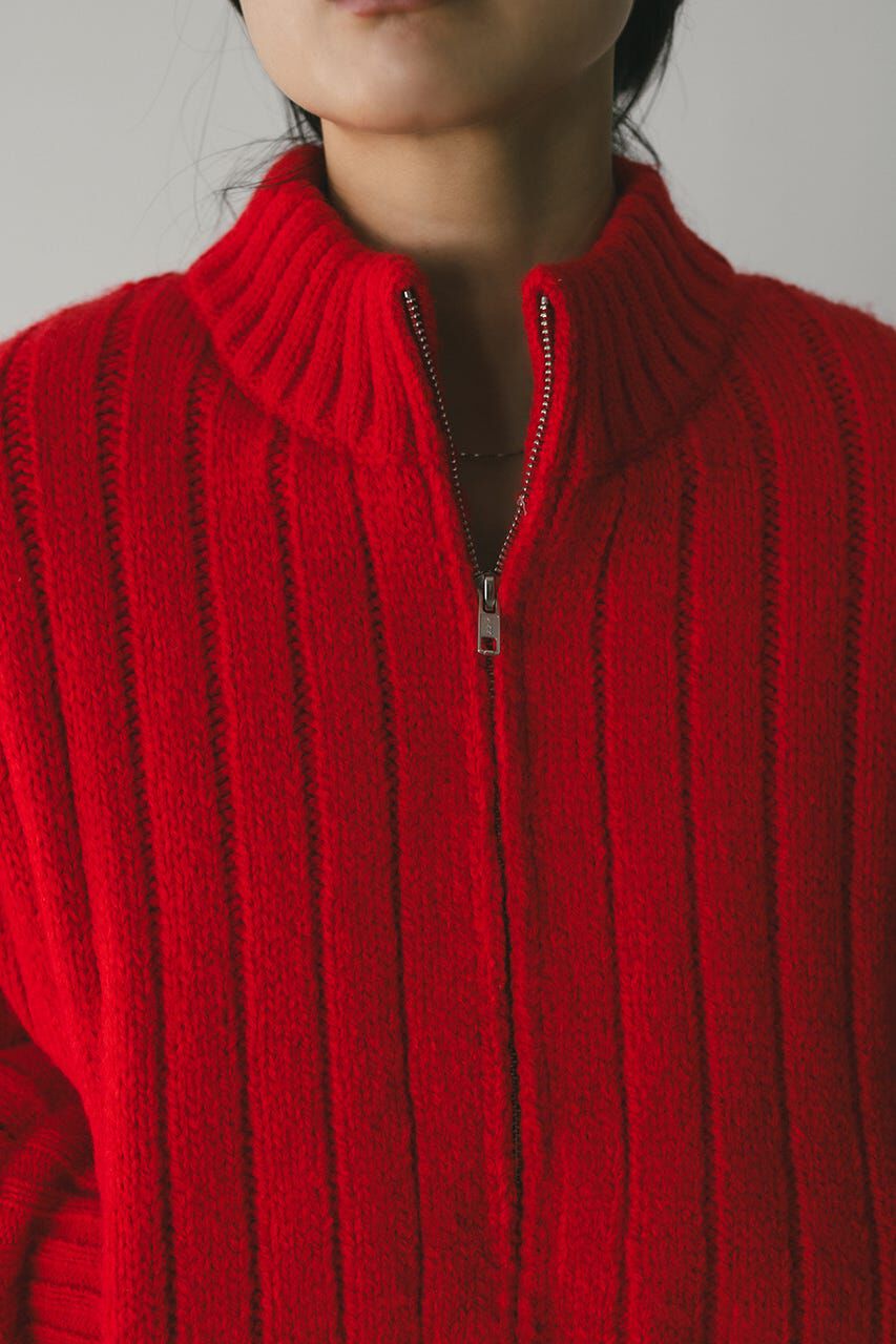 STYLEMIXER「パッファーニットジップカーデ」|カーディガン|