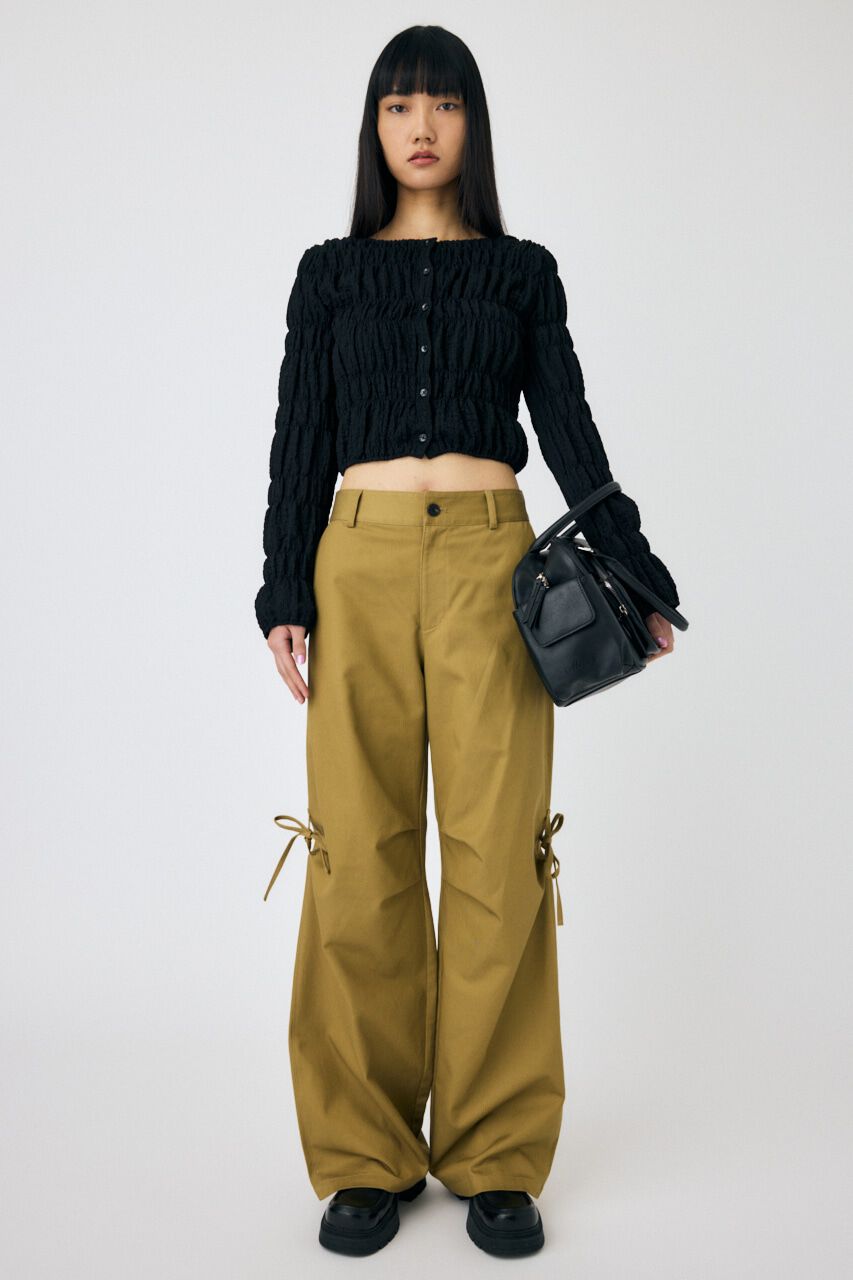 MOUSSY「SHIRRING カーディガン」|Tシャツ・カットソー|