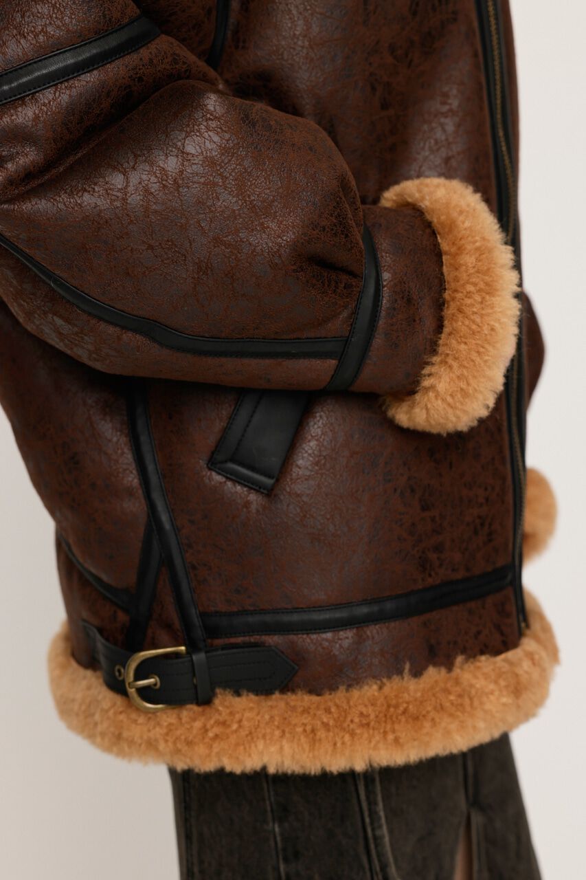 SLY「VINTAGE FAUX SHEARLING ジャケット」|ブルゾン・スタジャン|