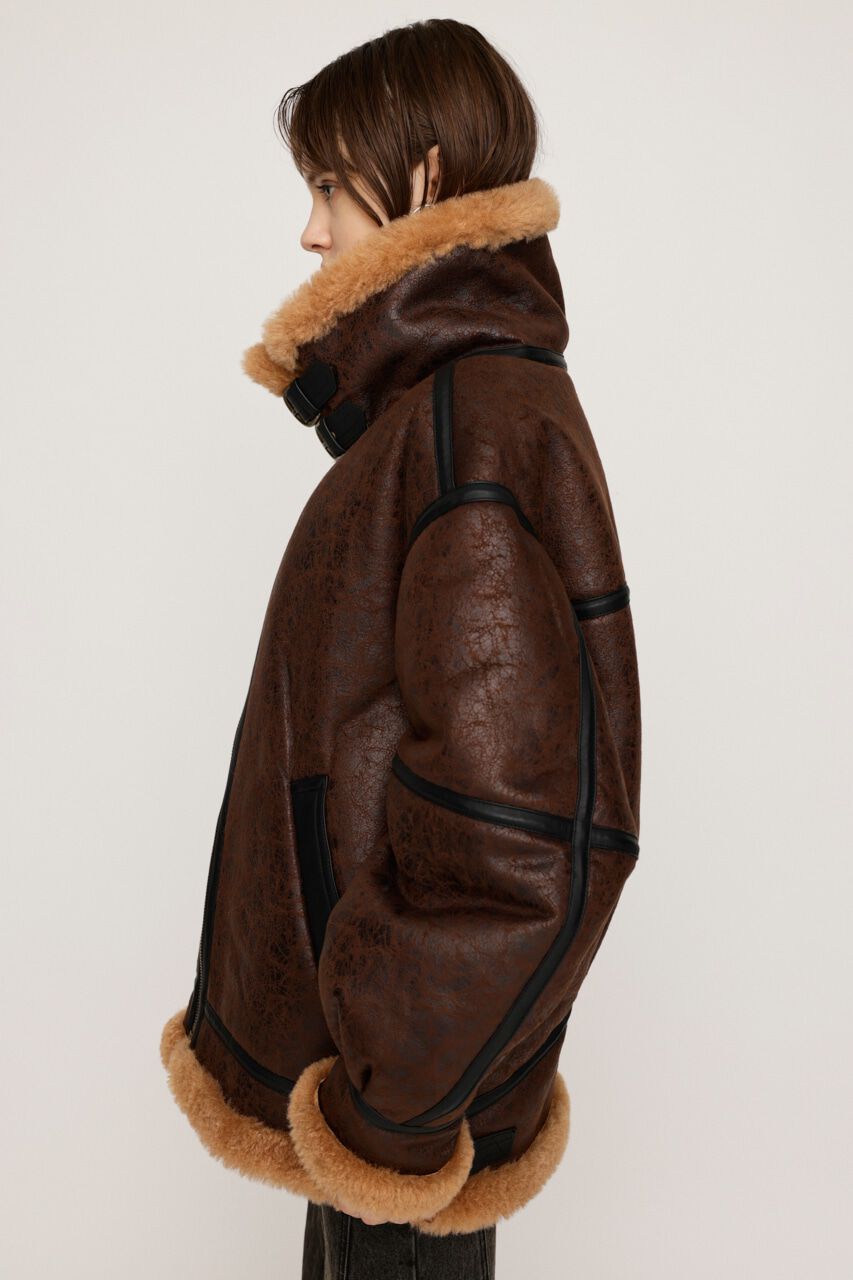 SLY「VINTAGE FAUX SHEARLING ジャケット」|ブルゾン・スタジャン|