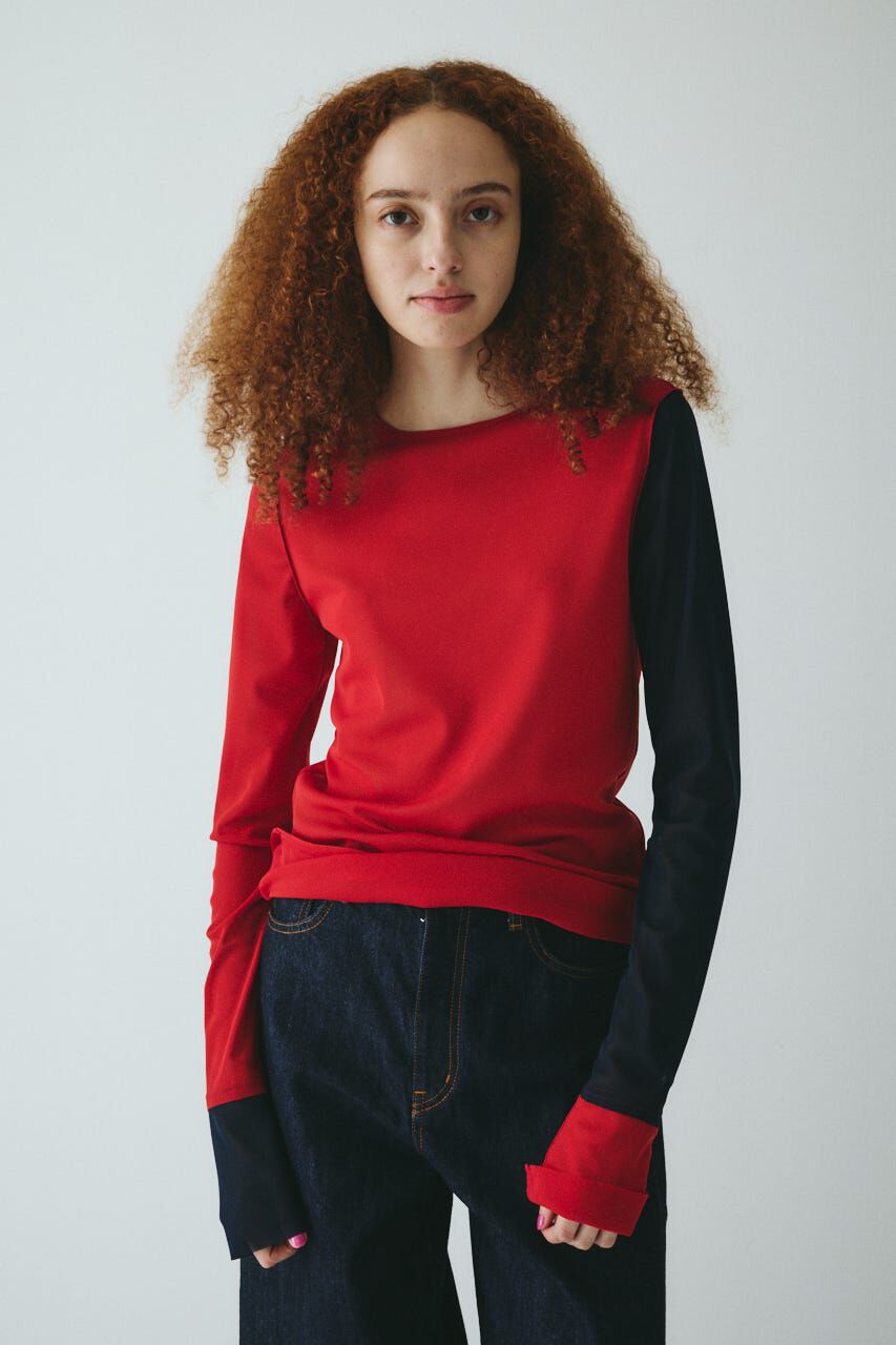HeRIN.CYE「Crew neck mesh inner tops」|Tシャツ・カットソー|柄RED5