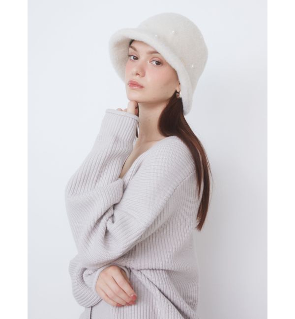 CALNAMUR「LACE&times;KNIT LONG CD/レース&times;ニットロングカーディガン」|カーディガン|