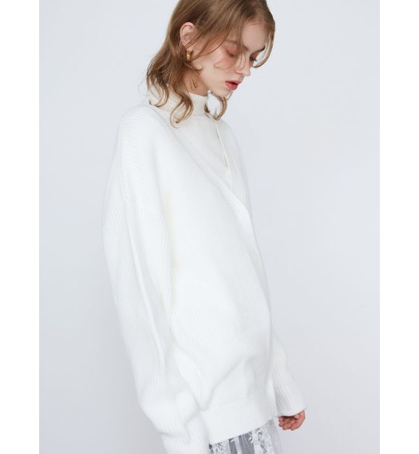 CALNAMUR「LACE&times;KNIT LONG CD/レース&times;ニットロングカーディガン」|カーディガン|