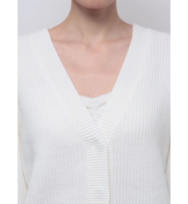 CALNAMUR「LACE&times;KNIT LONG CD/レース&times;ニットロングカーディガン」|カーディガン|