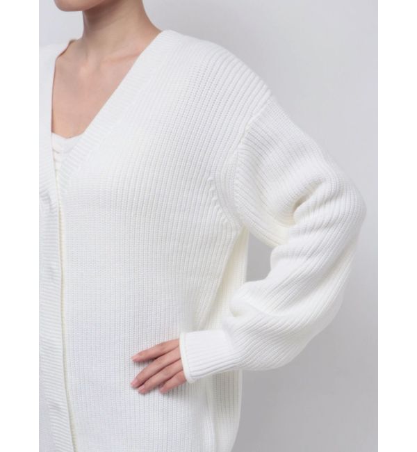 CALNAMUR「LACE&times;KNIT LONG CD/レース&times;ニットロングカーディガン」|カーディガン|