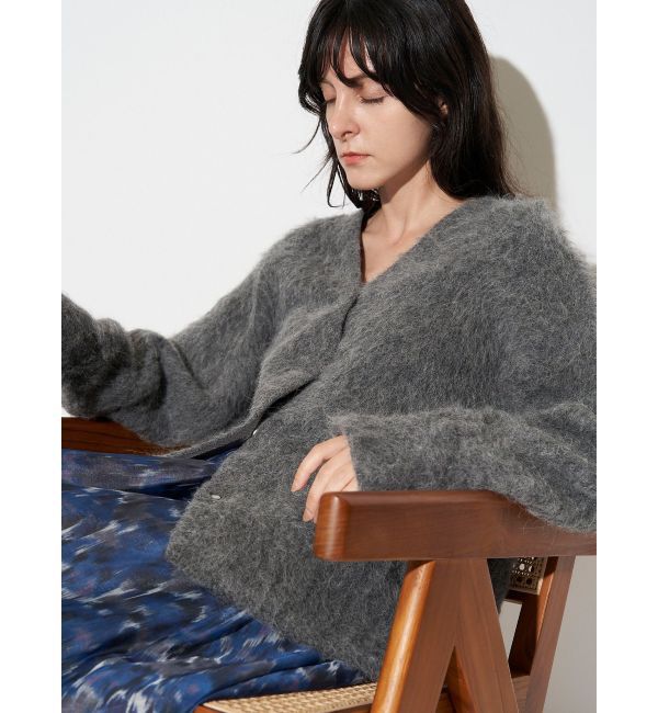 ELENDEEK「ALPACA SHAGGY KTCD」|カーディガン|